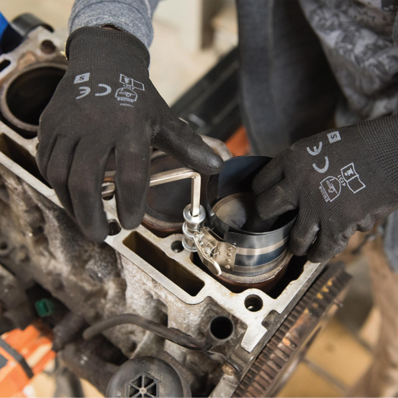 Piston Ring Compressor - 54 - 127 X 75mm - Includes Steel Adjusting Key