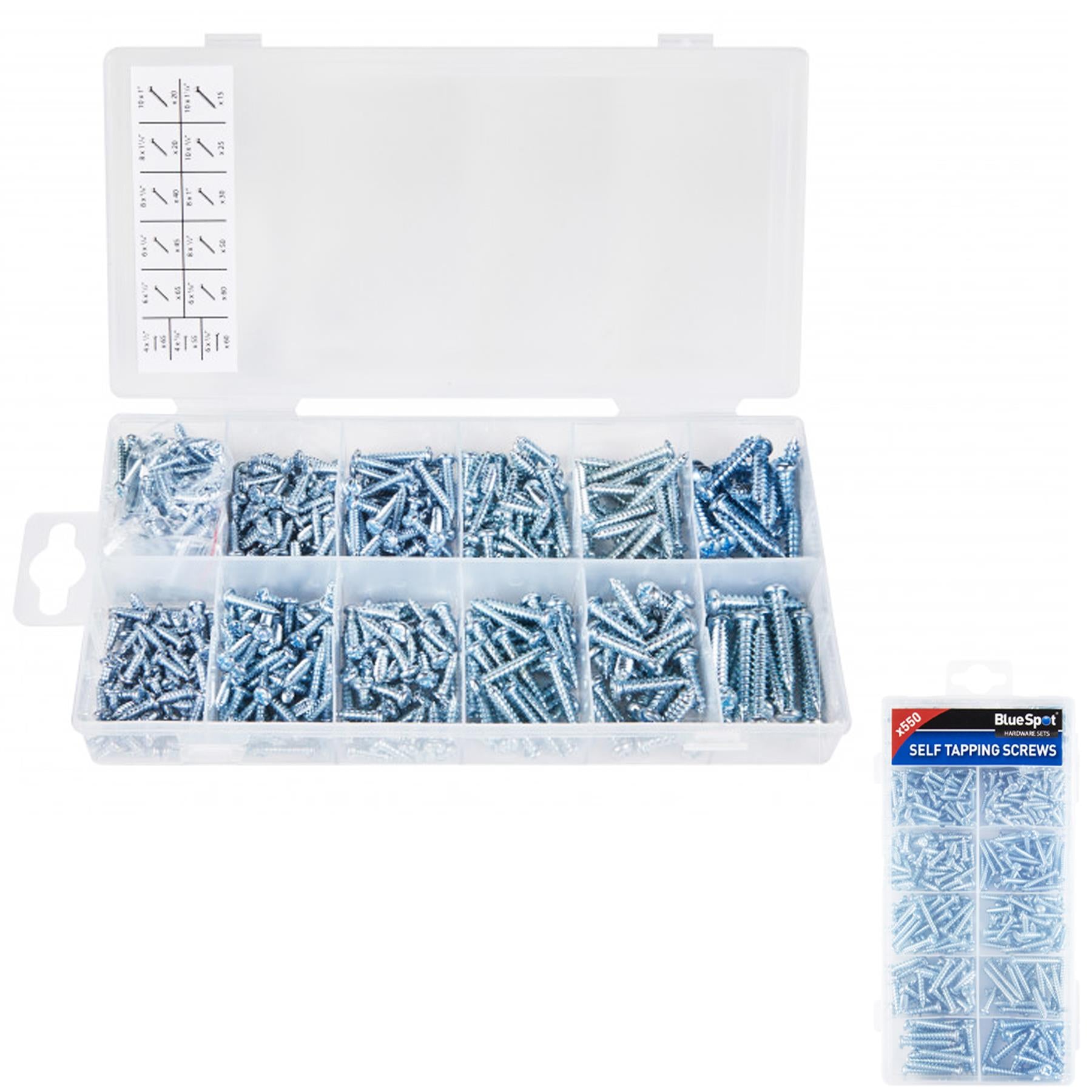 550 Assorted Screws multi sizes. Self Tapping Philips/Slotted Combo Screws