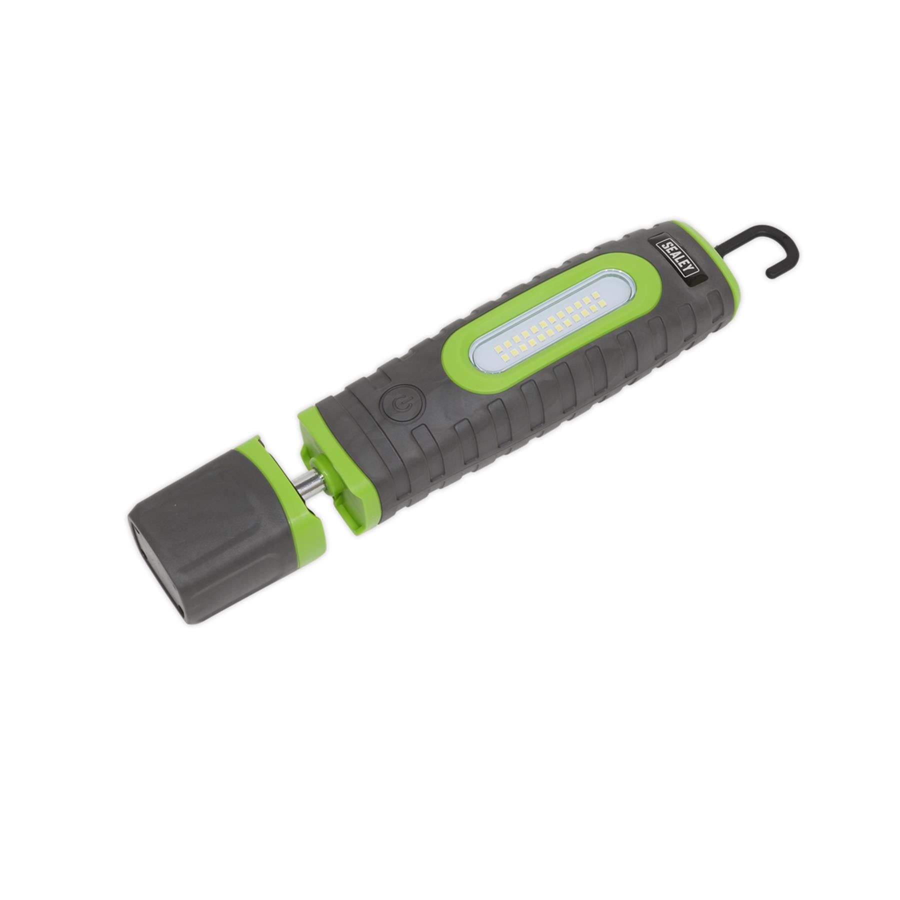Sealey R/Charge 360 Insp Light 24 SMD & 3W LED Green 2 x Li-ion