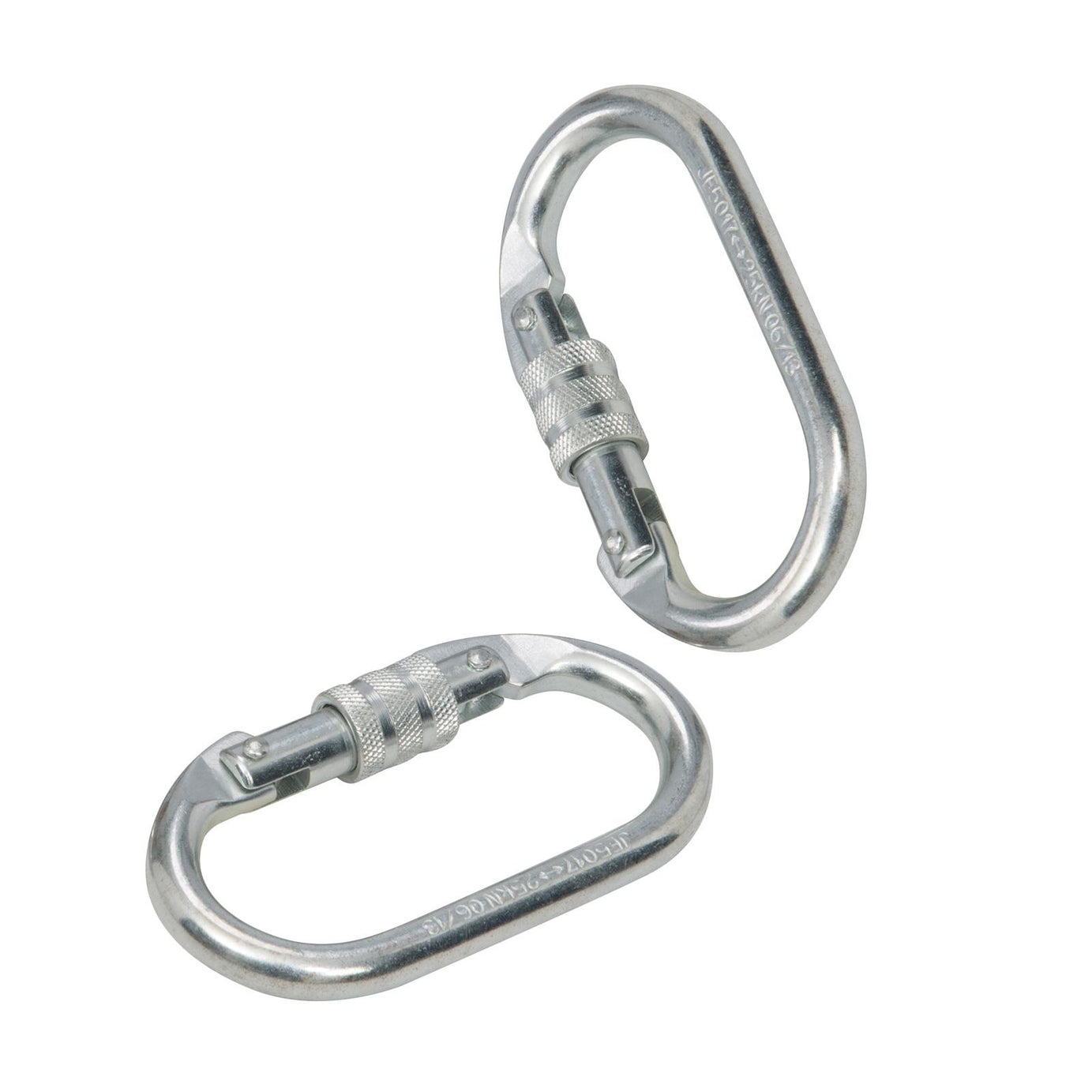 2 x Screw Lock Carabiner Karabiner Clip Hook Heavy Duty Scaffold Climbing 25kn