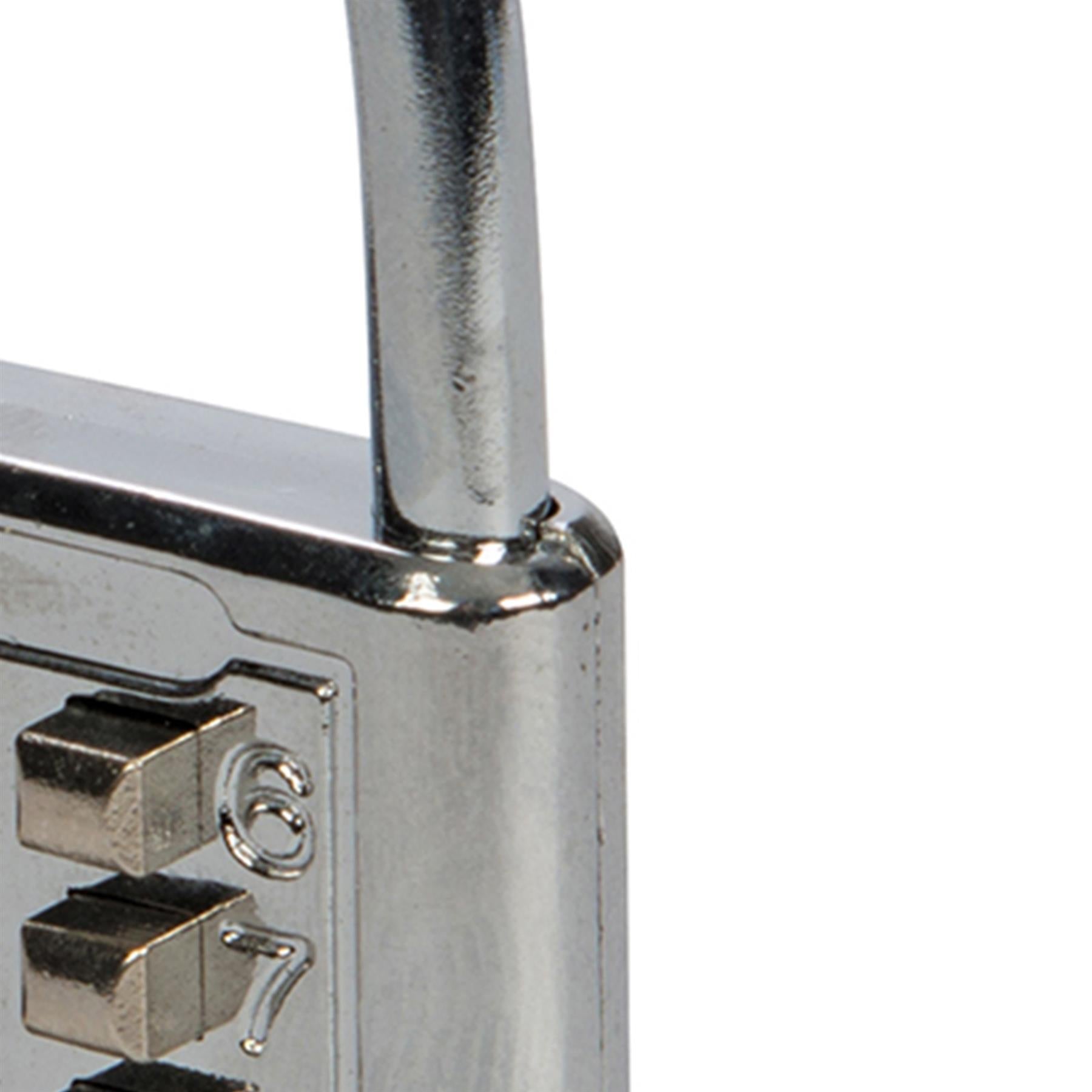 10-Digit Digital Combination Padlock - 38mm Steel Shackle Zinc Alloy Cylinder
