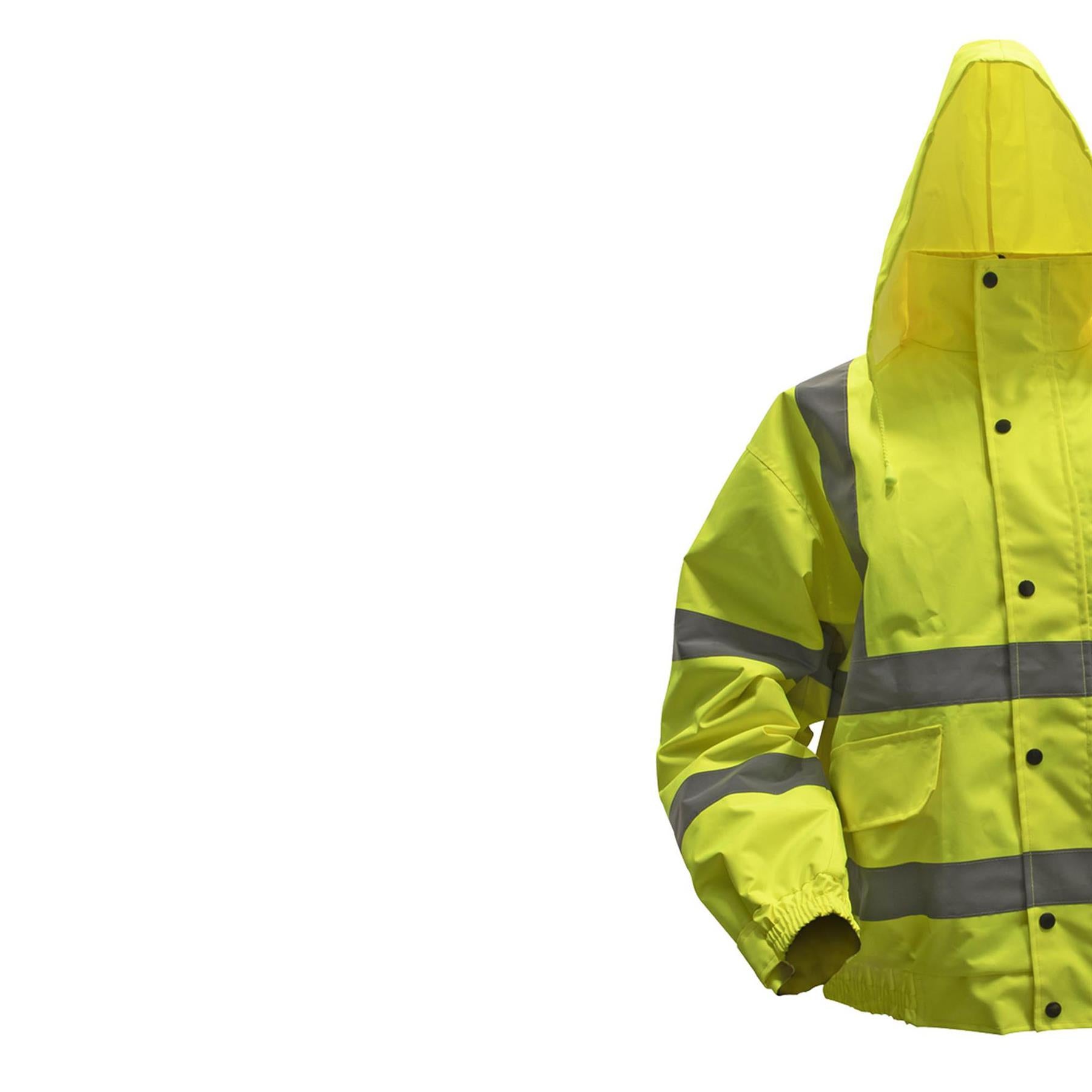 Sealey High Visibility Yellow Jacket Reflective Waterproof Workwear XXL - 802XXL
