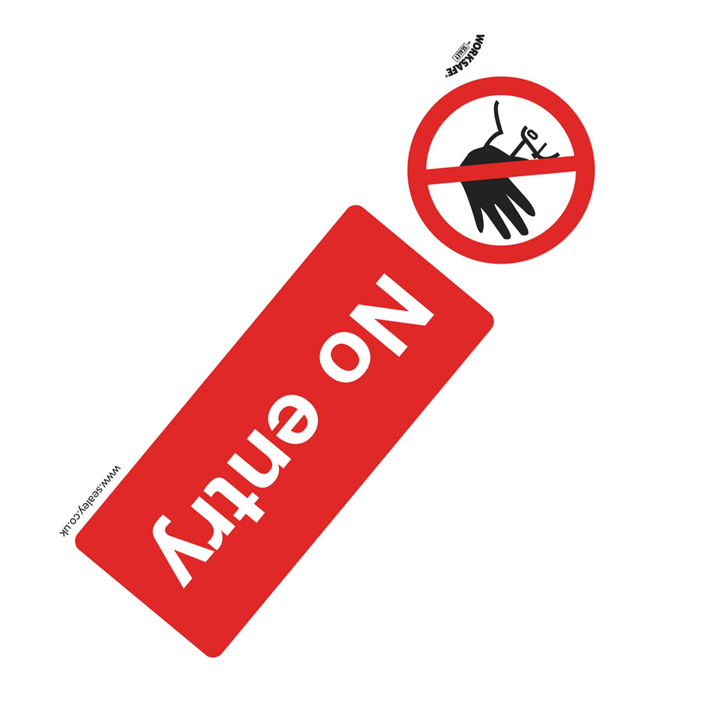 Safety Sign - No Entry - Rigid Plastic - Pack of 10. Sealey