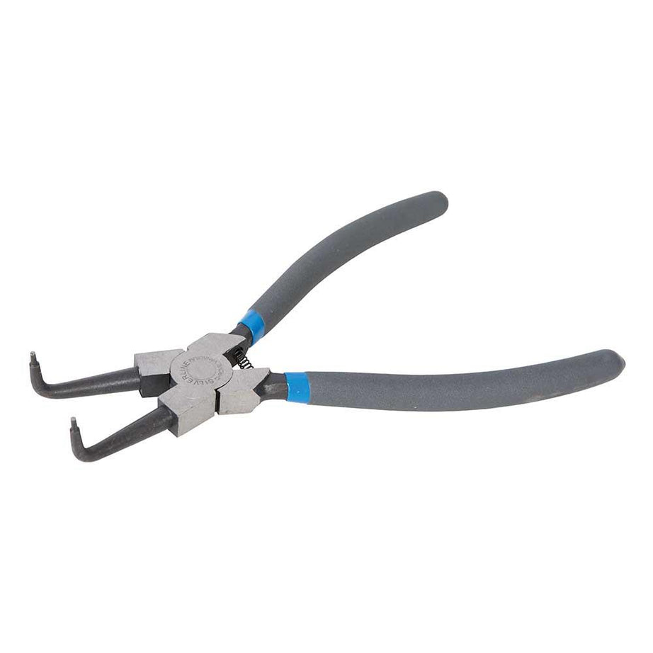 Bent External Circlip Pliers - 180mm Chrome Vanadium Tips And Pvc Dipped Handles