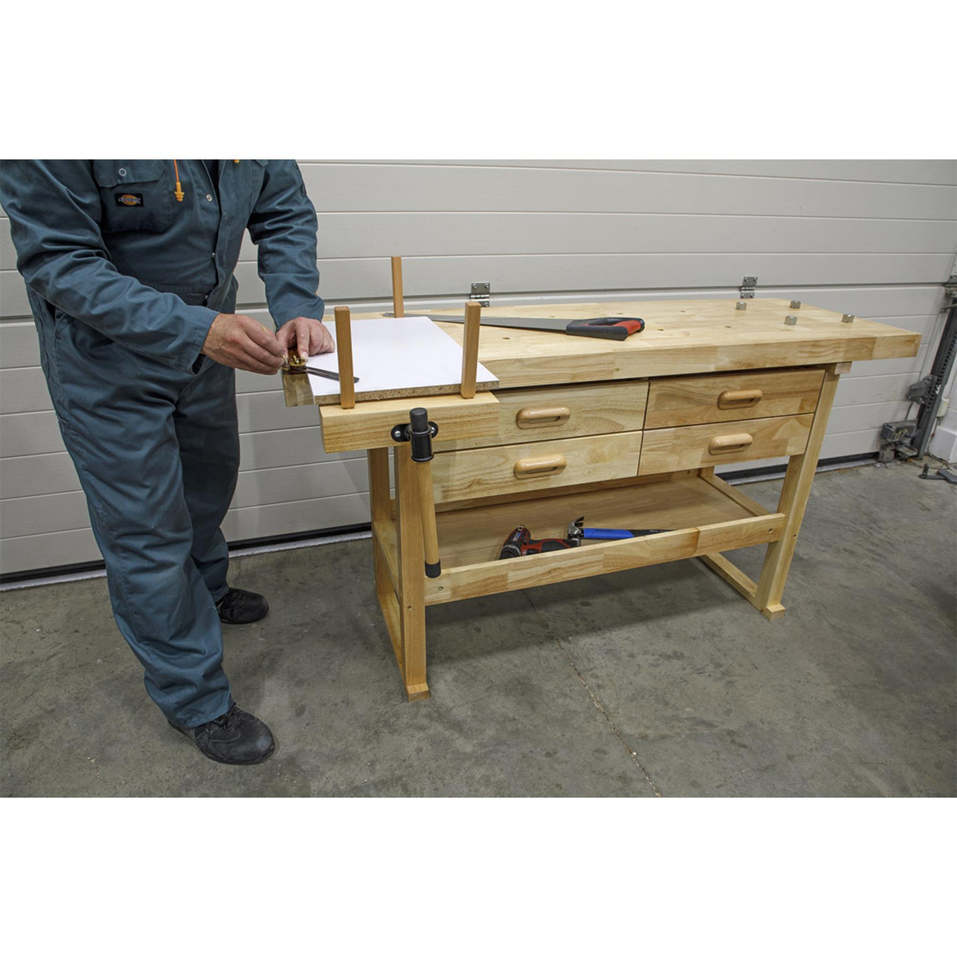 Sealey Woodworking Bench with 4 Drawers 1.52m