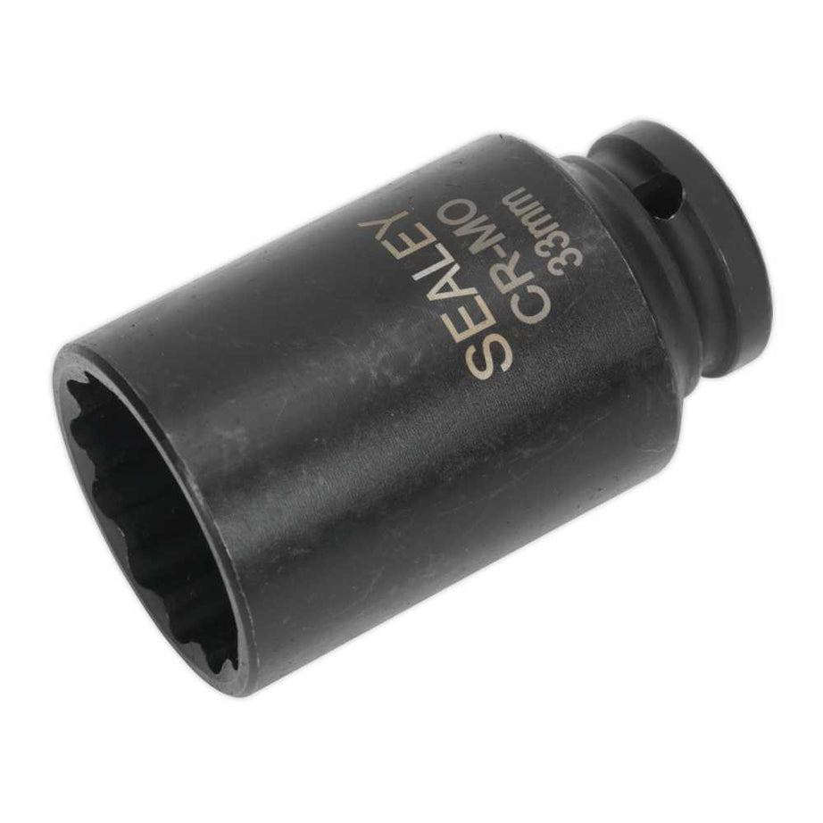 Sealey Impact Socket 33mm 12pt Bi-Hex Deep 1/2"Sq Drive
