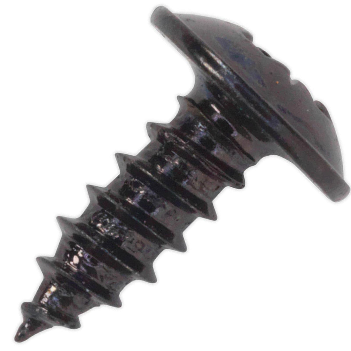 Sealey Self Tapping Screw 3.5 x 10mm Flanged Head Black Pozi Pack o