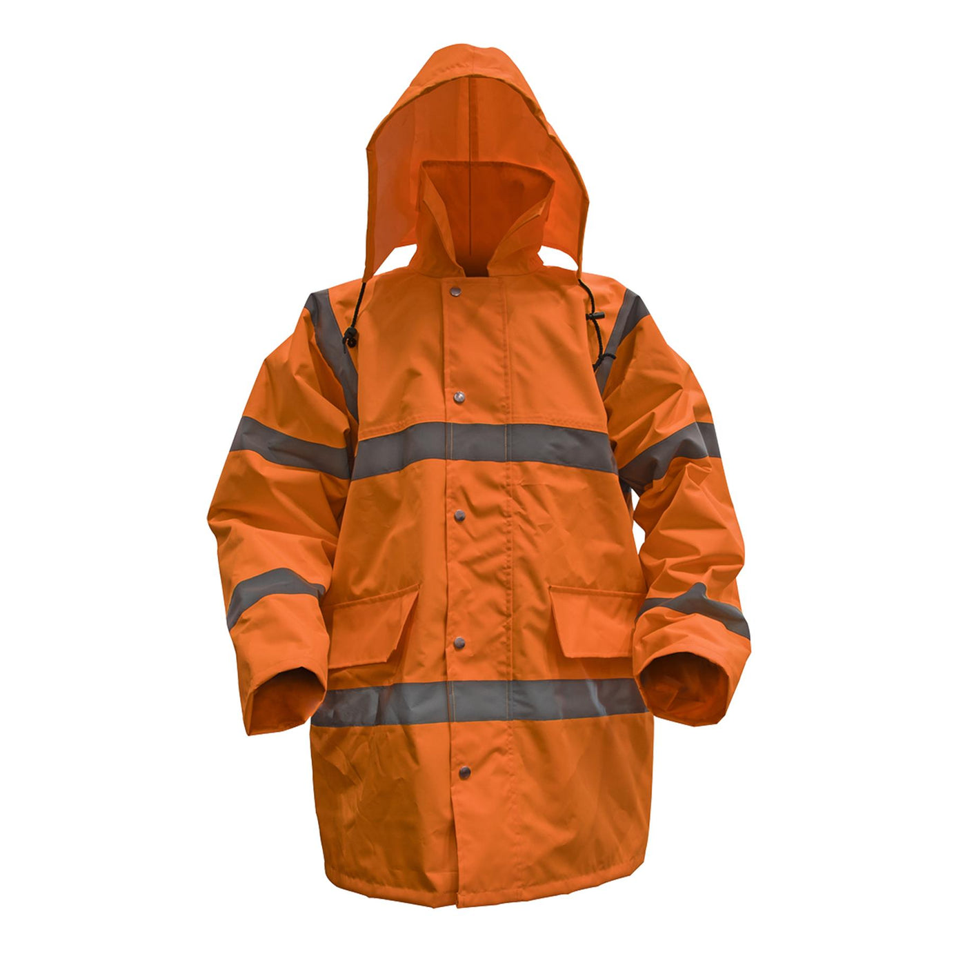 Sealey High Visibility Road Safety Jacket Motorway Orange Waterproof Large - 806LO