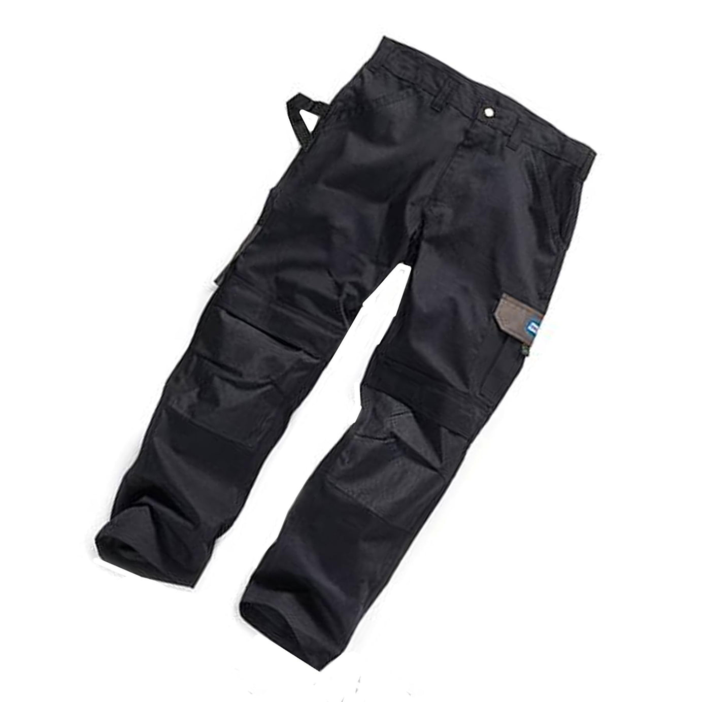 Tough Grit Work Trousers Kneepad & Cargo Pockets Working Pants Black 34L
