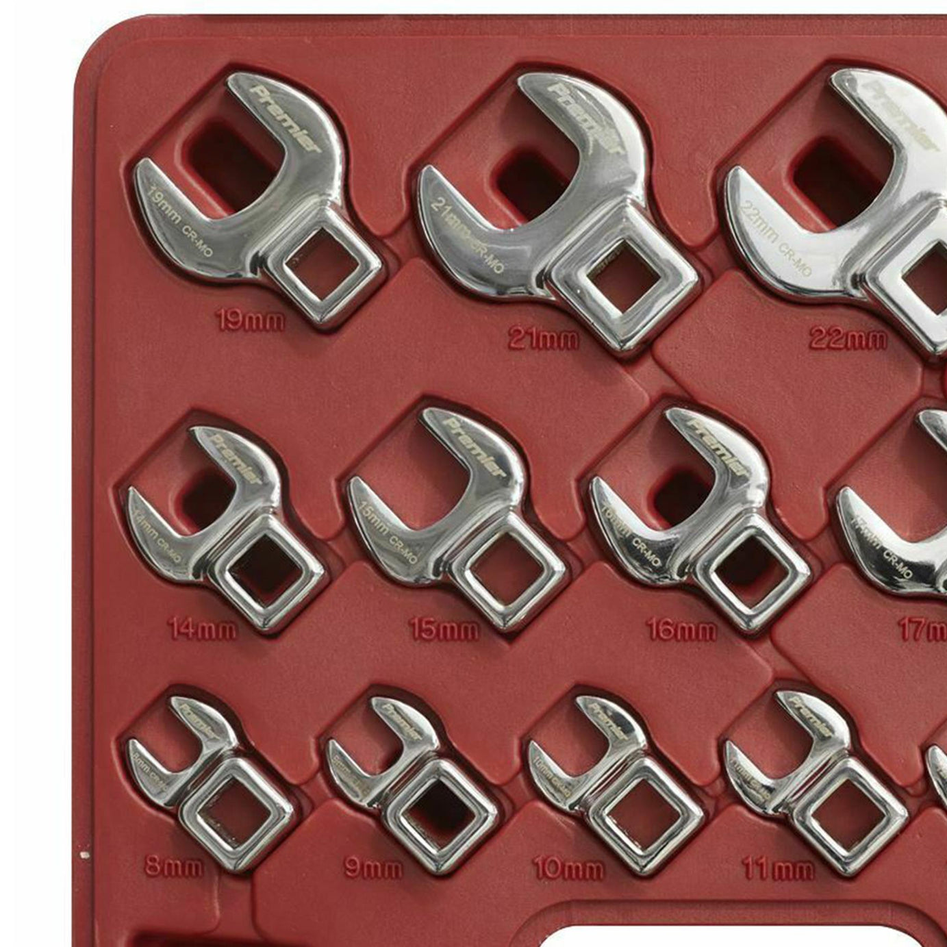 Sealey Crow's Foot Open-End Spanner Set 15pc 3/8"Sq Drive Metric