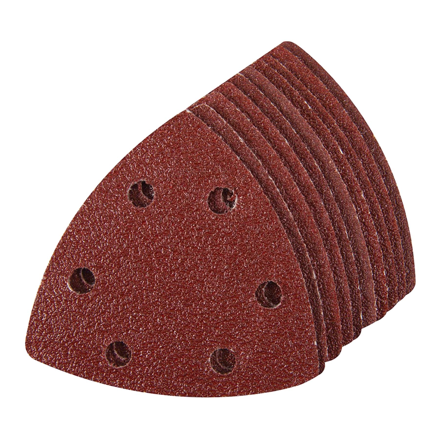 40Pk Triangle Sanding Sheets 90mm 60 80 120 240 Grit Hook & Loop Aluminium Oxide