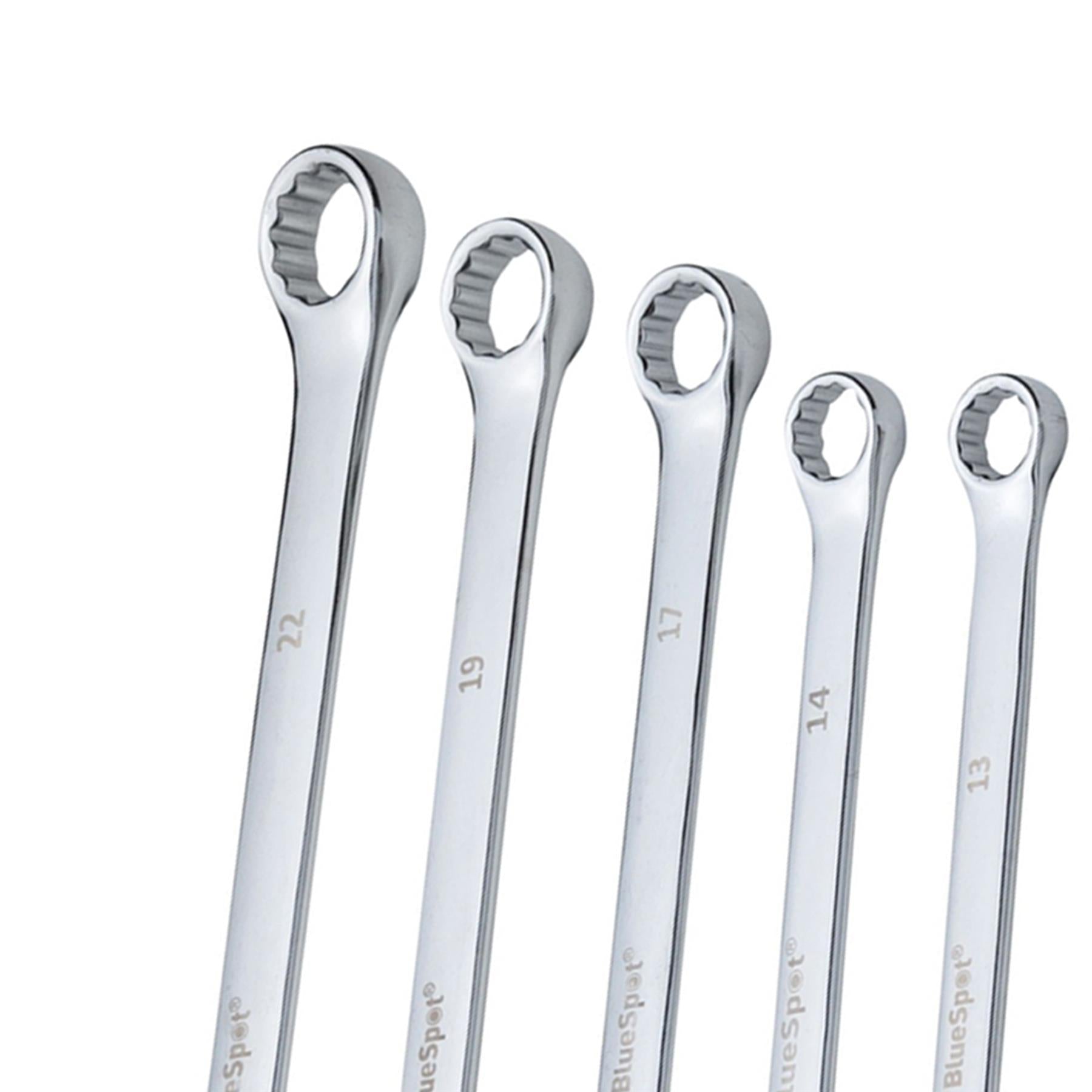 BlueSpot 12 Piece 6-22mm Extra Long Combination Spanner Set Metric Chrome Vanadium