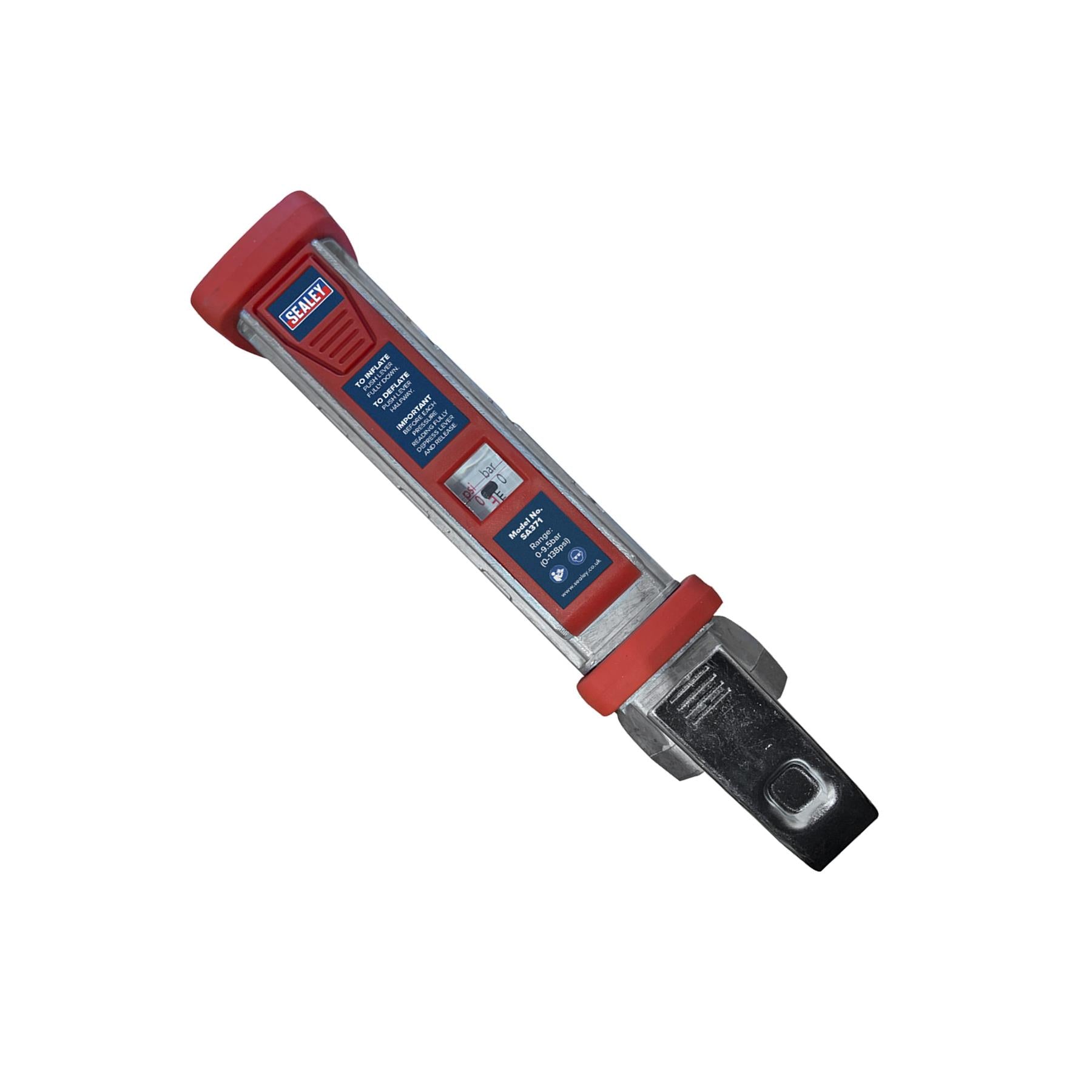 Sealey Tyre Inflator 0.5m Hose with Twin Push-on Chuck