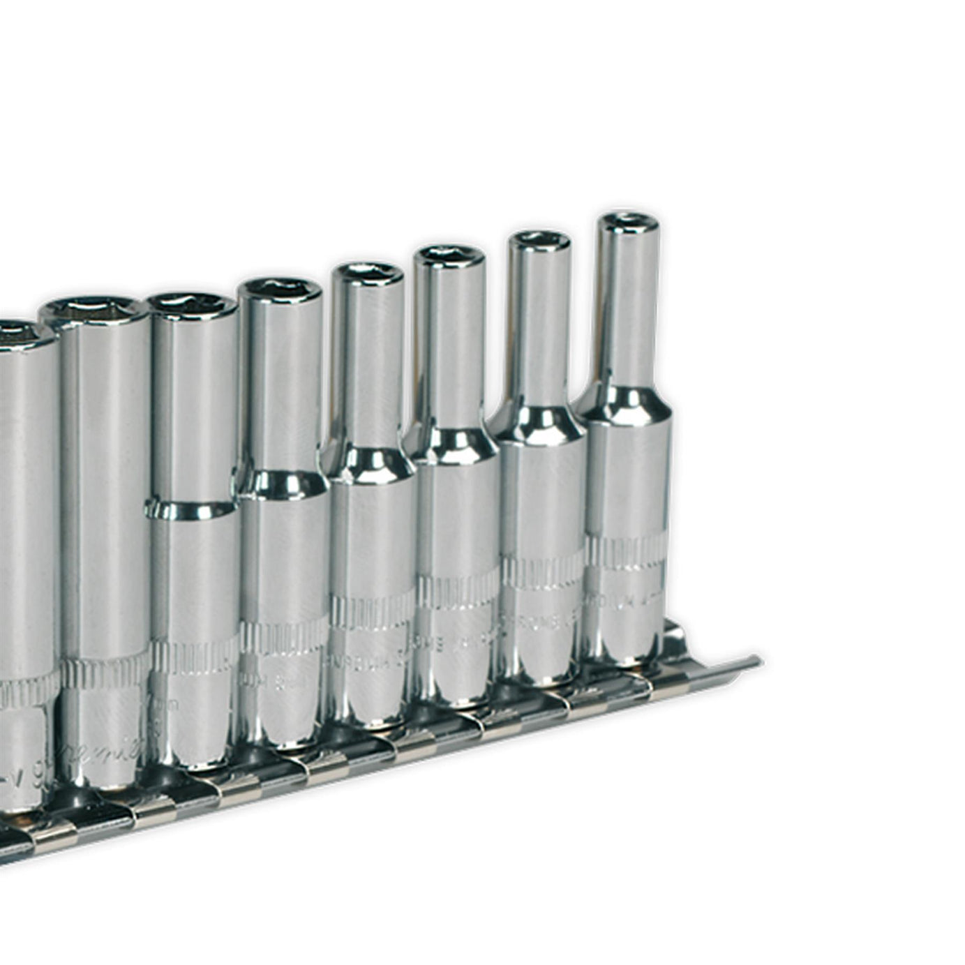 Sealey Socket Set 13pc 1/4"Sq Drive Deep WallDrive Metric