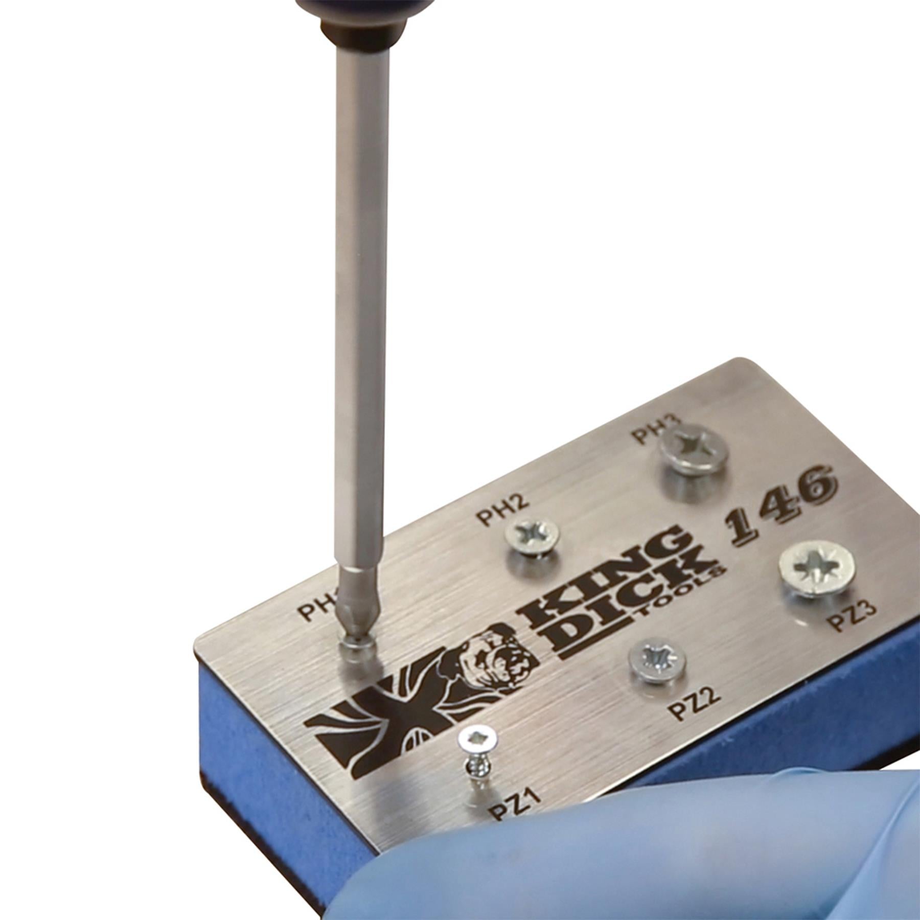 King Dick Insulated Screwdriver 6 In 1 Cross Tip Fits PZ & PH No: 1, 2 & 3 VDE Tested