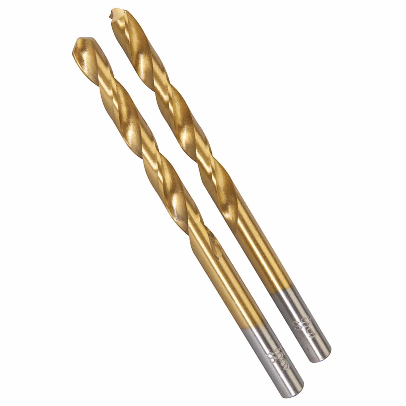 2Pk Hss Titanium-Coated Drill Bits 6.0mm Durable High Speed Metal Wood Plastic