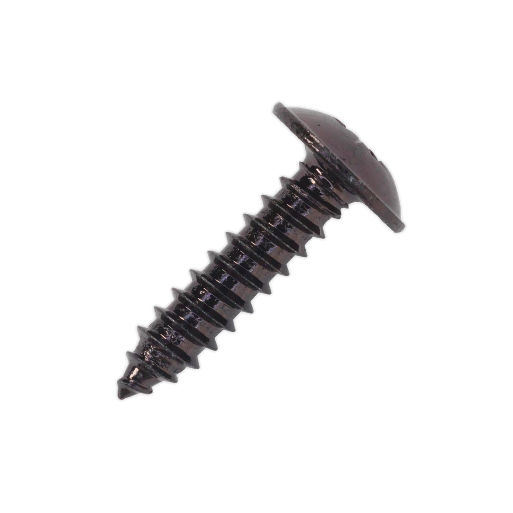 Sealey Self Tapping Screw 4.8 x 19mm Flanged Head Black Pozi Pack o