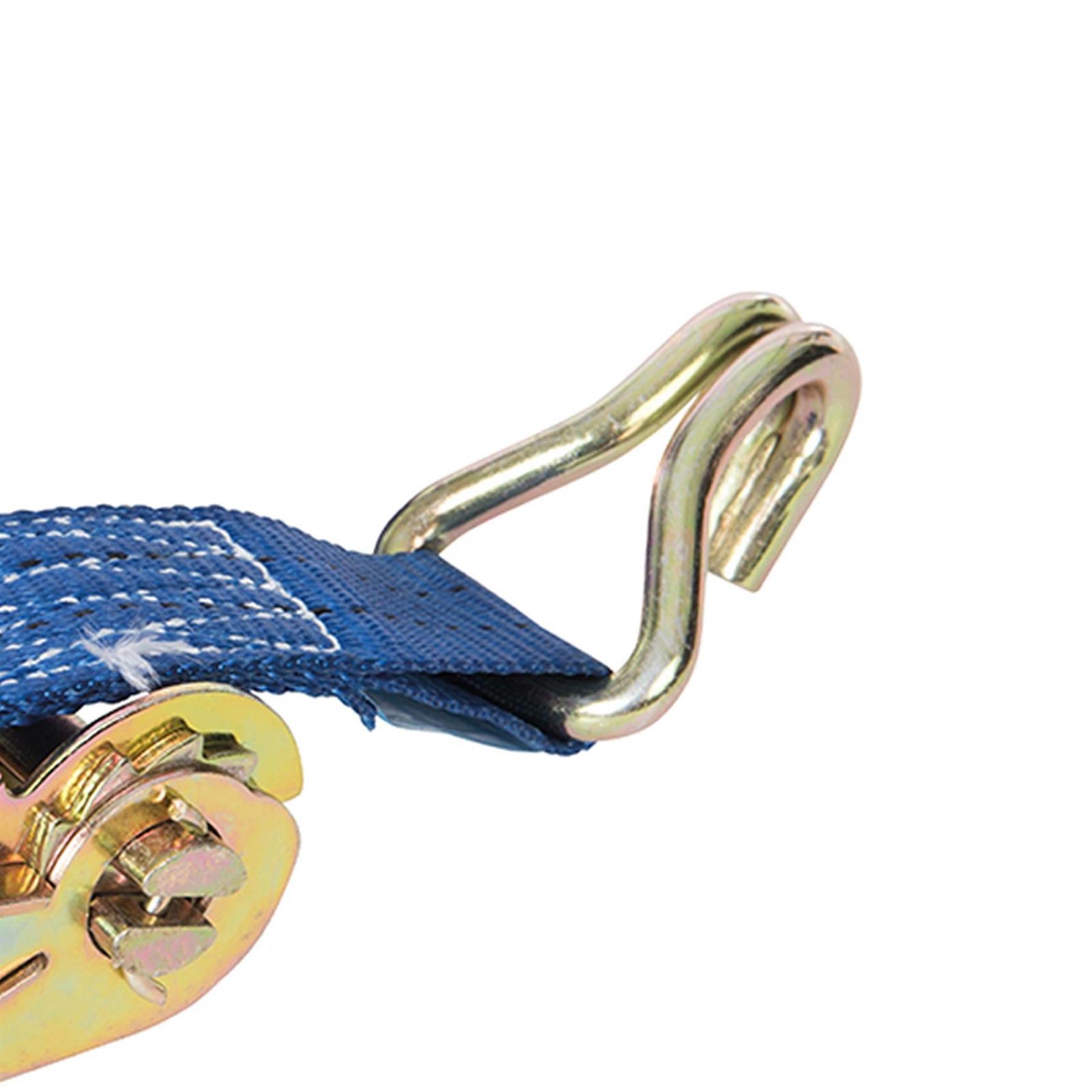Ratchet Strap 6m x 38mm Pair of Heavy Duty Tie Down J Hook 1950kg