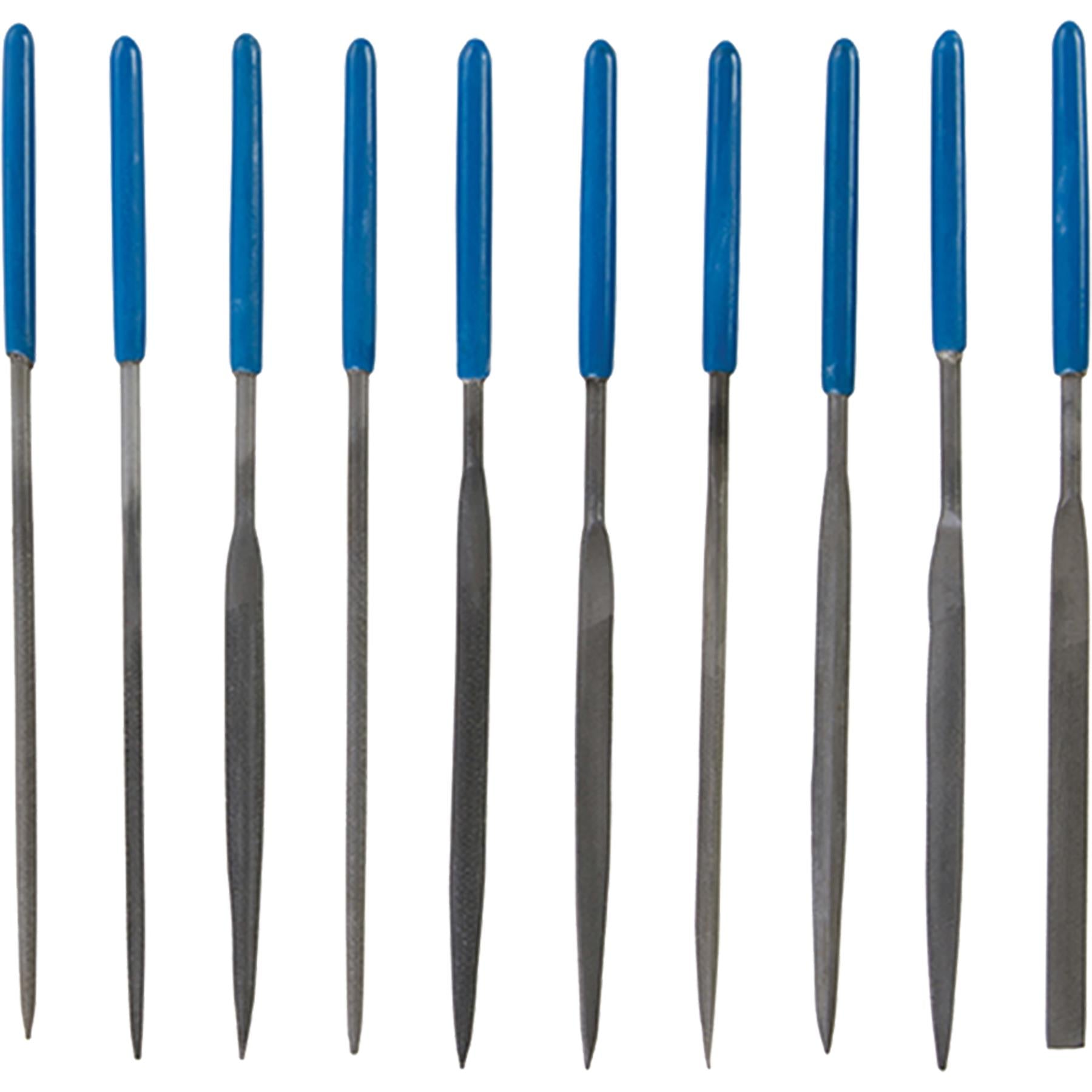 High-Quality Genuine Needle File Set 10pcs Flat Files Warding File Round Crossing Hobbying Crafts