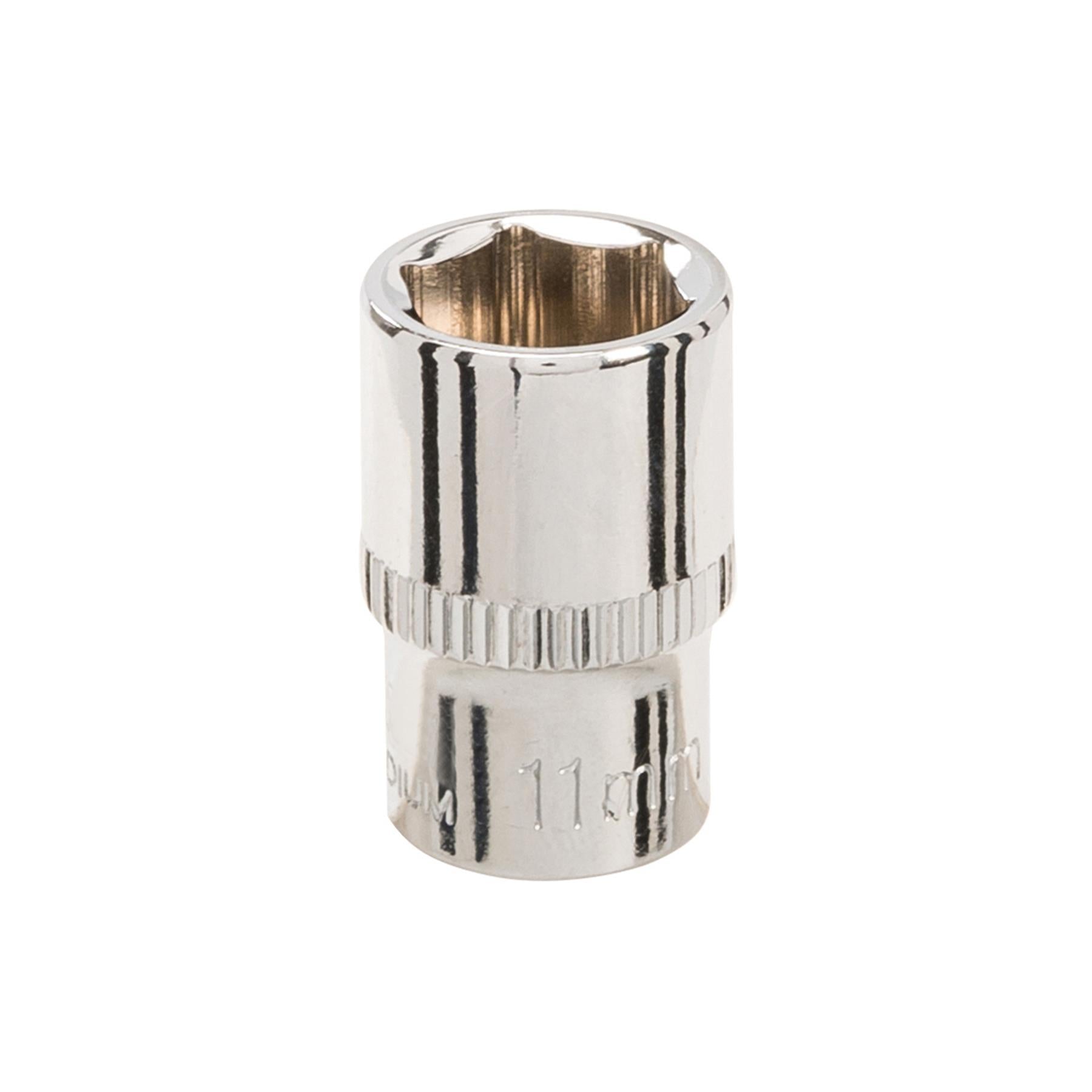 Quality Socket 1/4" Drive Metric Hex Square 11mm Individual Hex Polished Crv