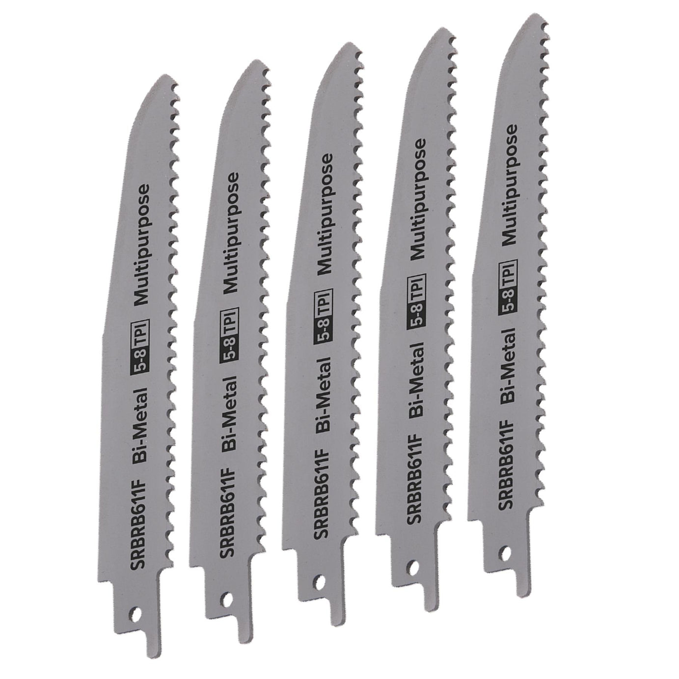 Sealey Reciprocating Saw Blade Multipurpose 150mm 5-8tpi-Pack of 5