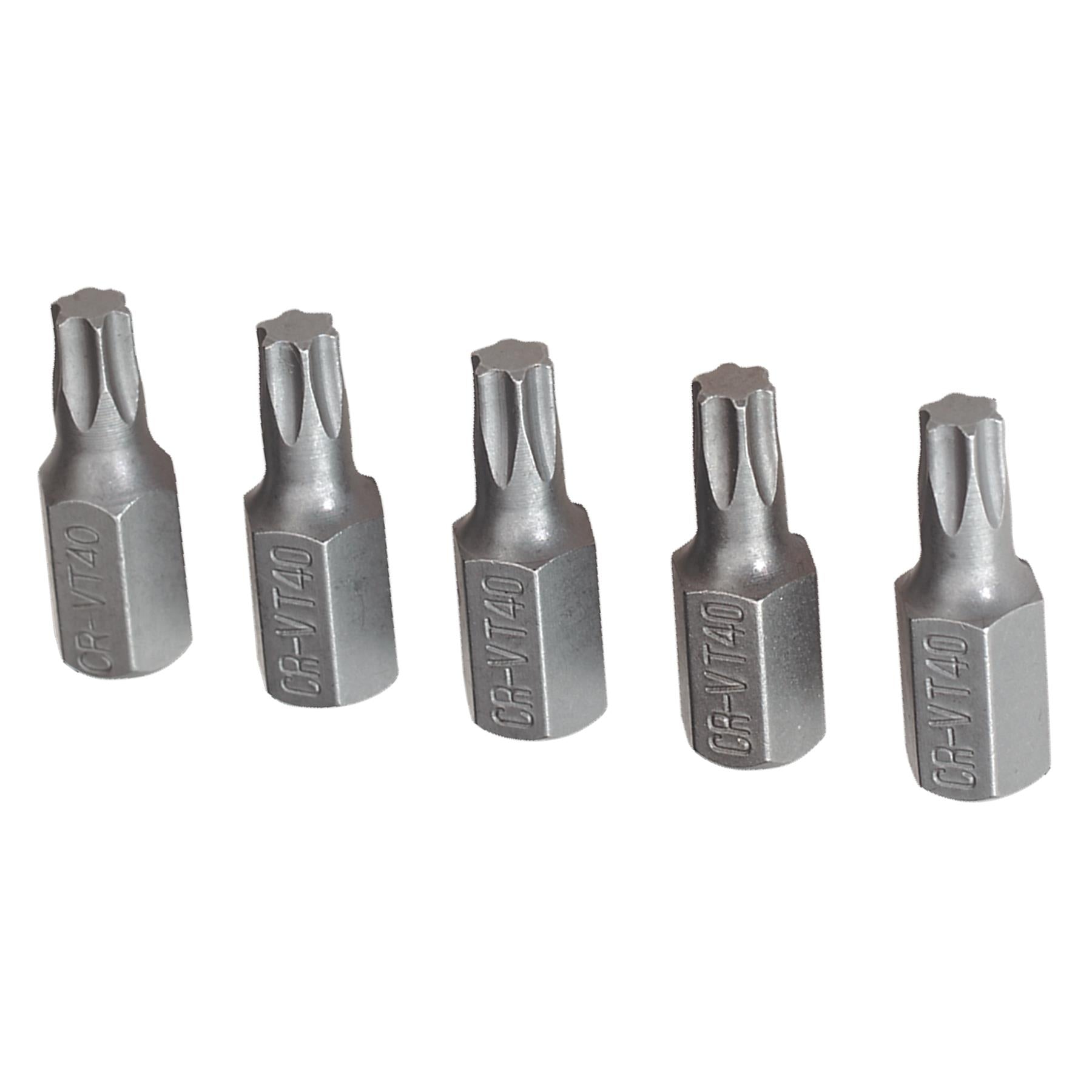 Sealey TRX-Star* T40 Bit Short Pack of 5 Chrome Vanadium