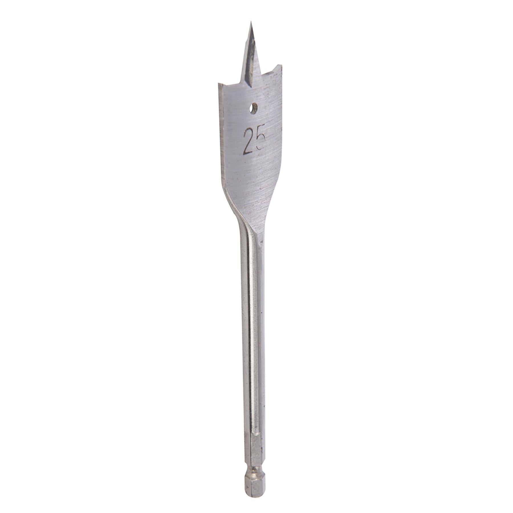 Flat Wood Drill Bit Set Titanium Hole Cutter Borer  Silver 25mm