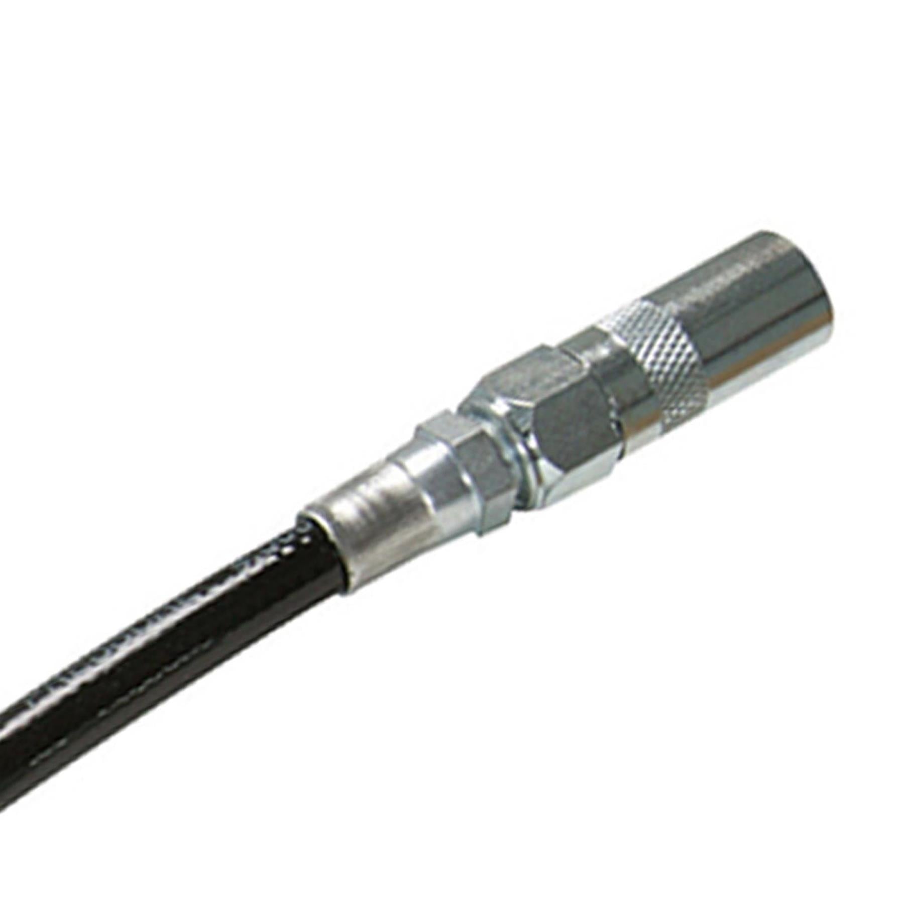 Grease Gun Flexible Extension Delivery Hose 300mm Nickel Chrome Plate Connectors