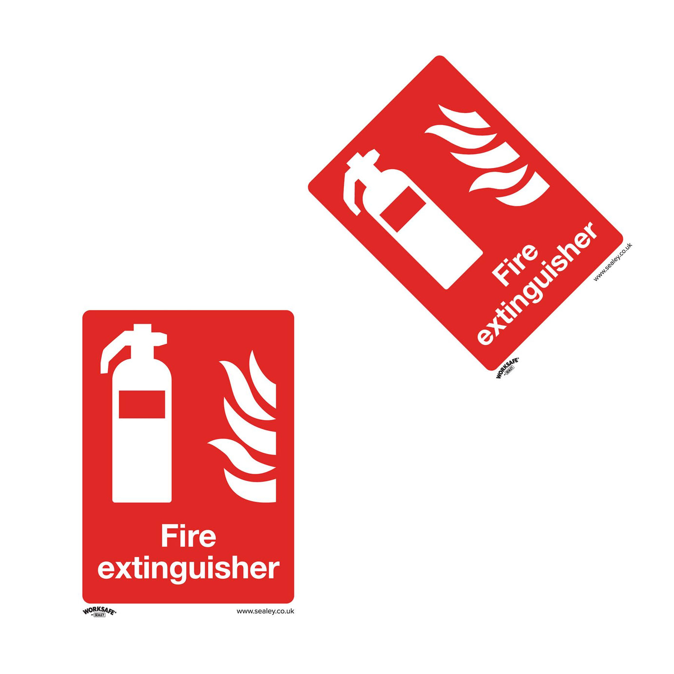 Prohibition Safety Sign - Fire Extinguisher - Rigid Plastic