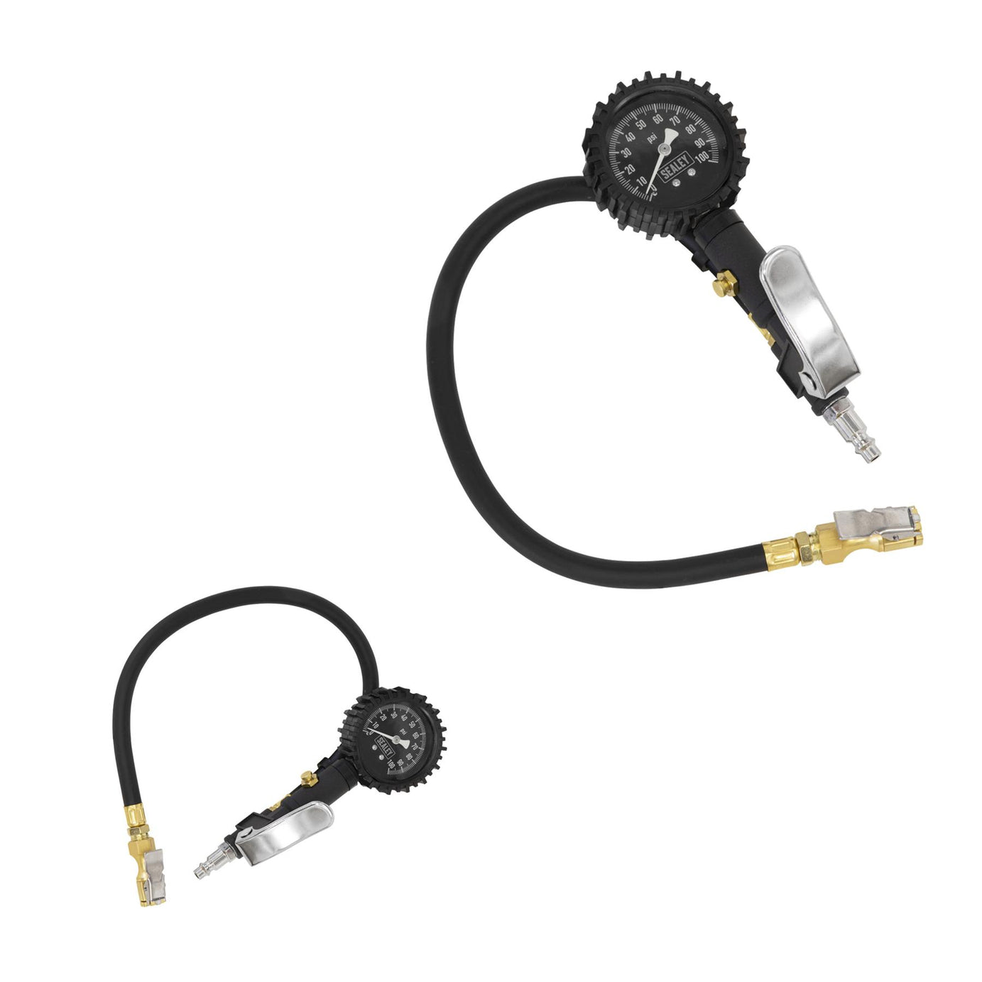 Sealey Tyre Inflator with Clip-On Connector