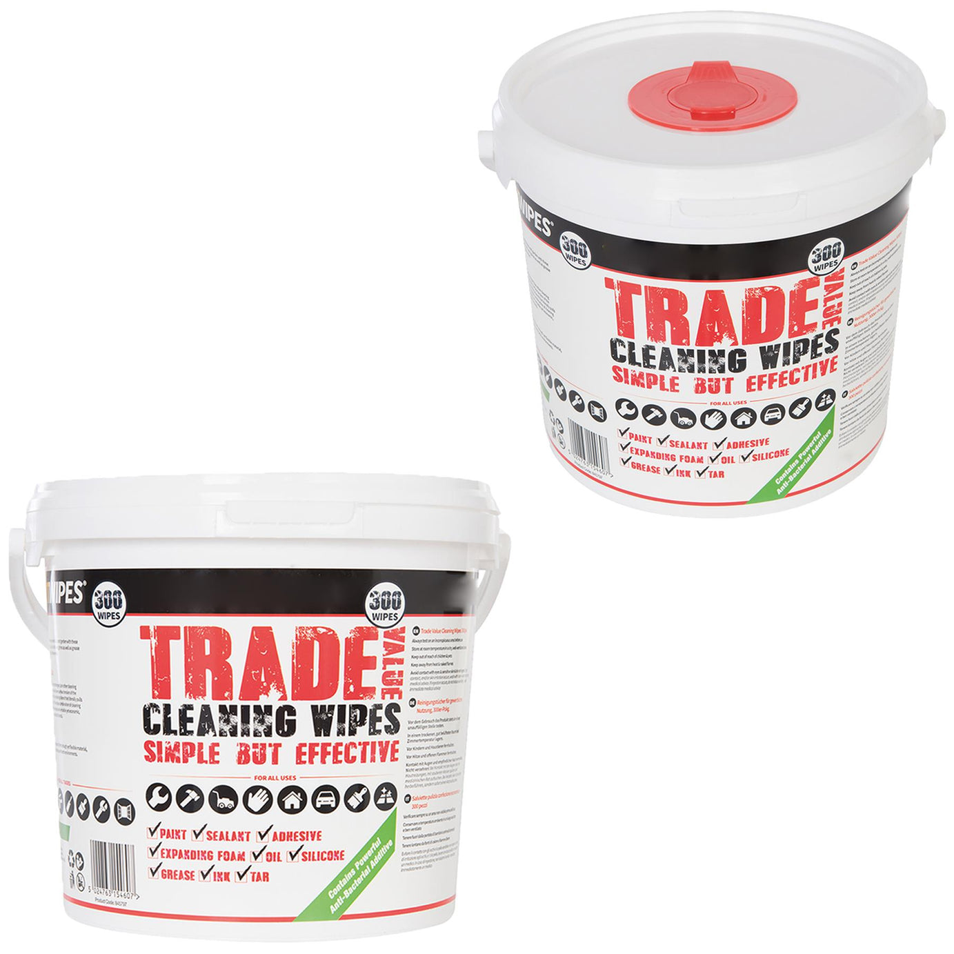 Quality 300pc Trade Value Anti-Bacterial Cleaning Wipes 3 Boxes