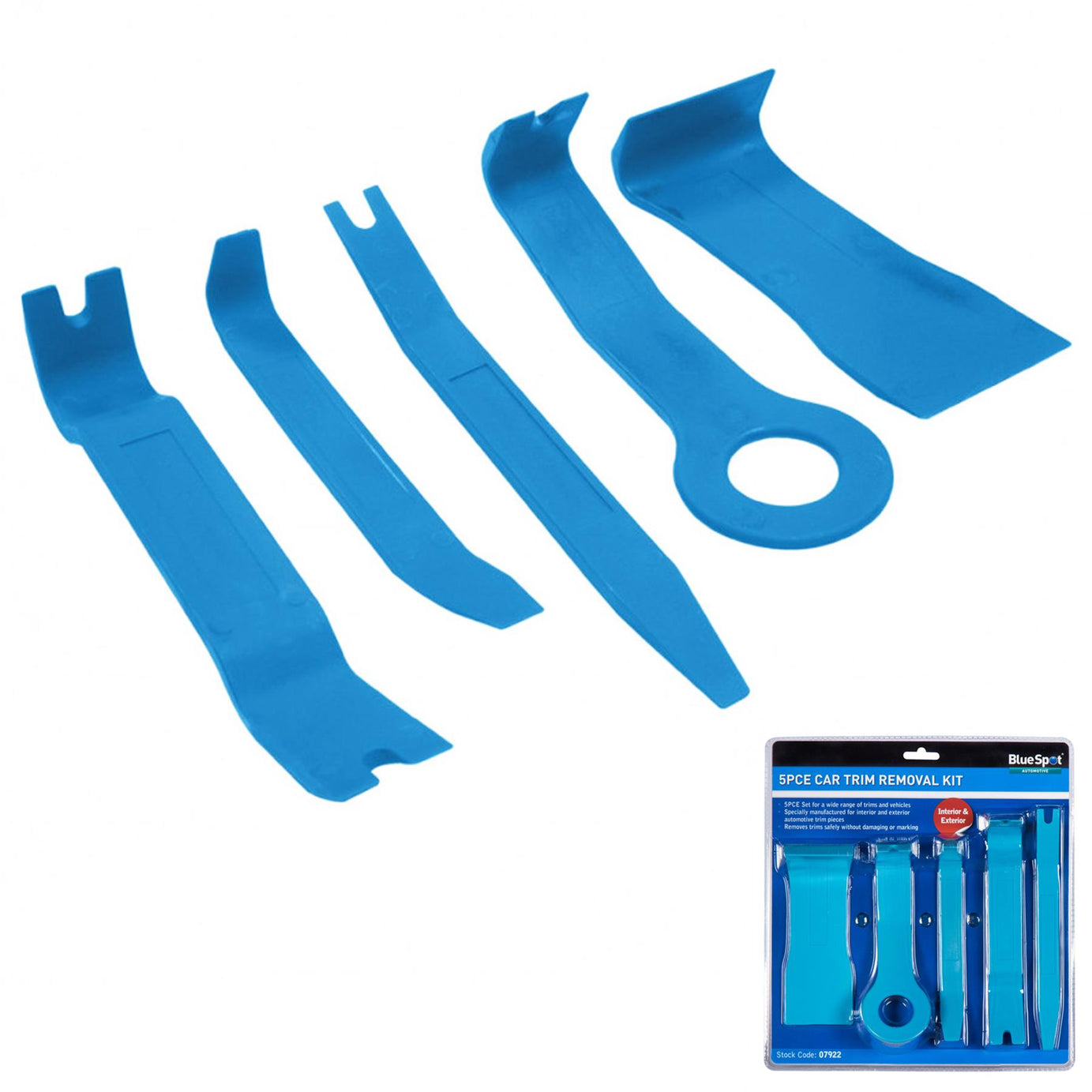 BlueSpot 5pc Car Door Plastic Trim Panel Dash Installation Removal Pry Tool Kit