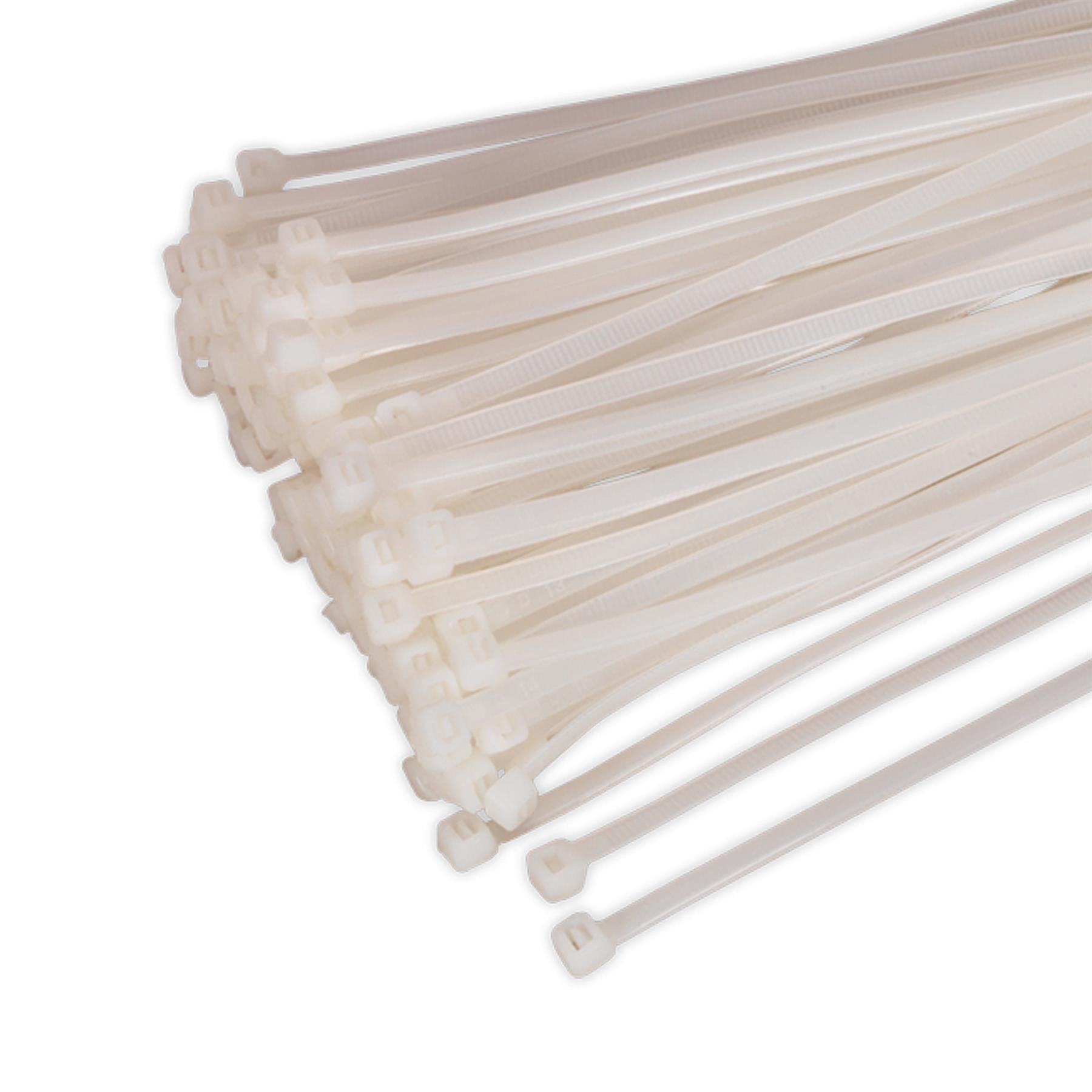 Sealey Cable Tie 300 x 4.8mm White Pack of 100