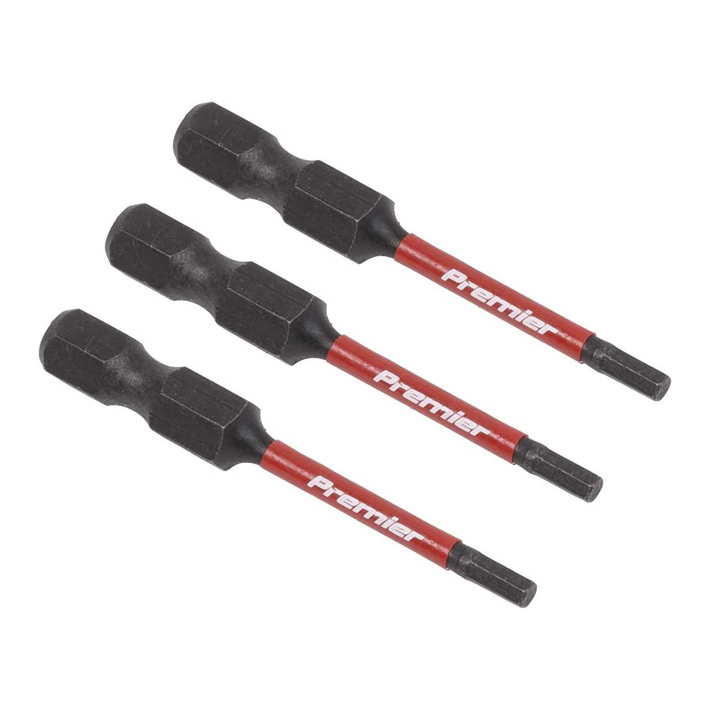 Hex 2.5mm Impact Power Tool Bits 50mm - 3pc