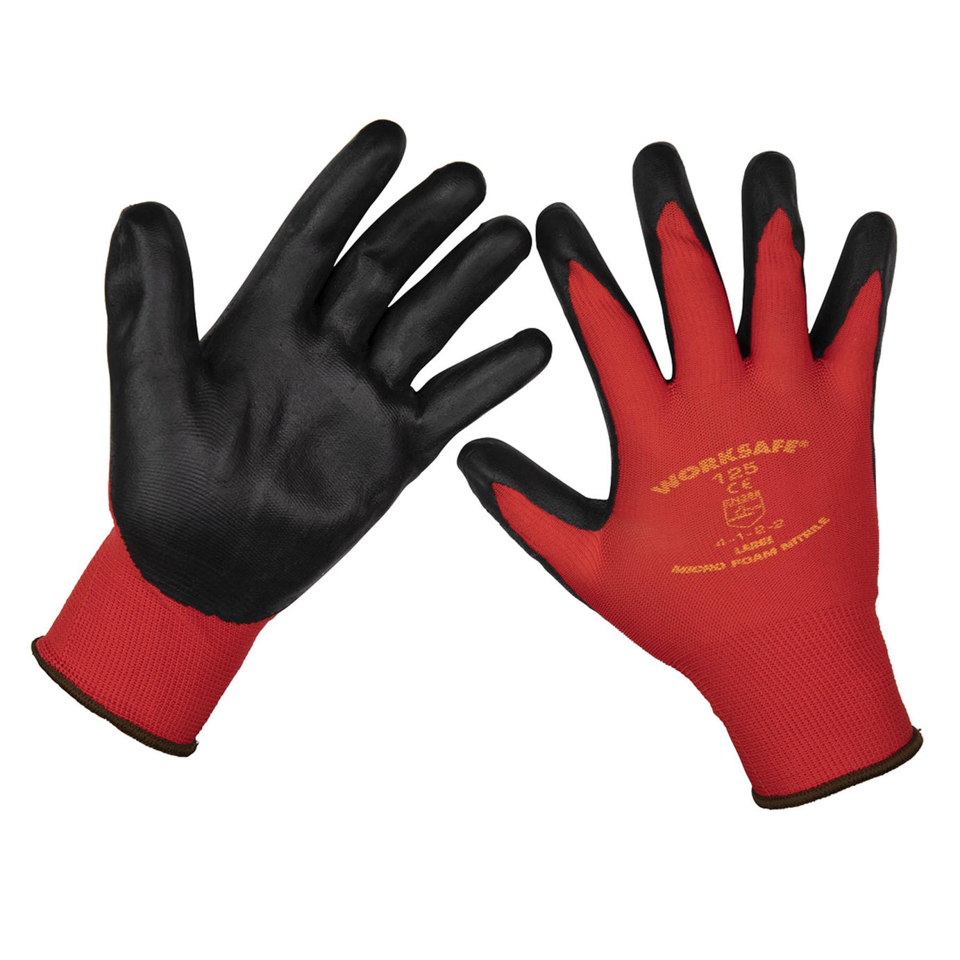 Sealey Flexi Grip Nitrile Palm Gloves (Large) - Pack of 6 Pairs