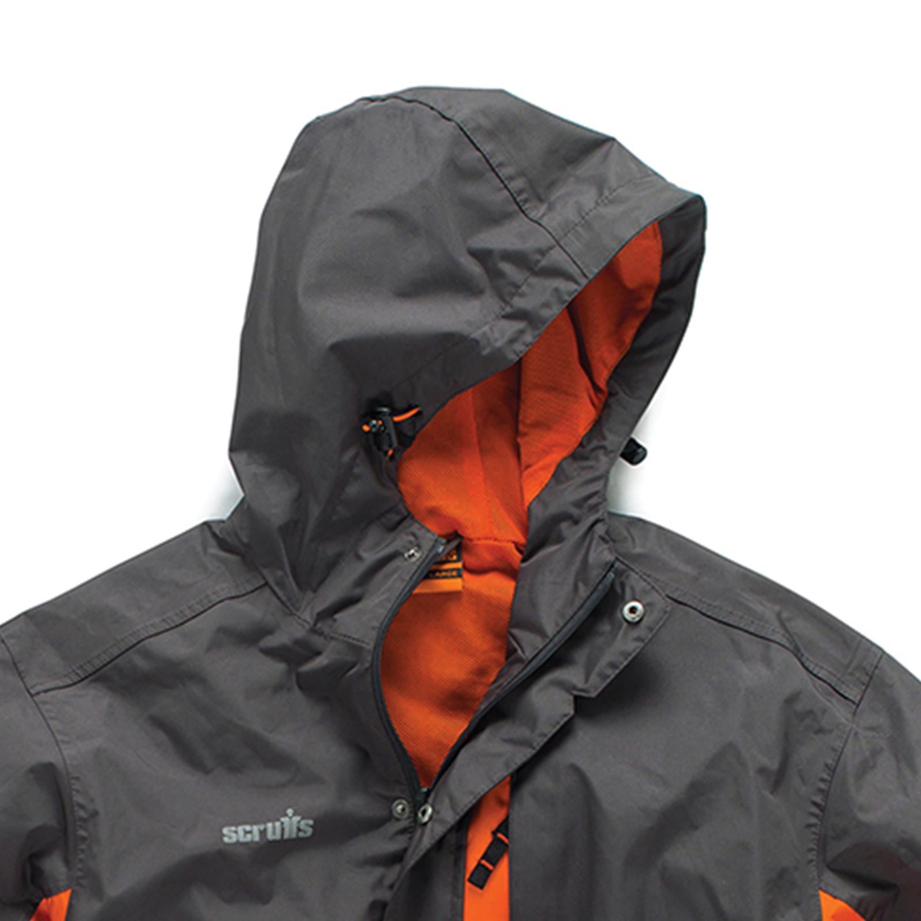 Worker Jacket All Weather Waterproof Jacket Hardwearing Nylon Fabric Charcoal S