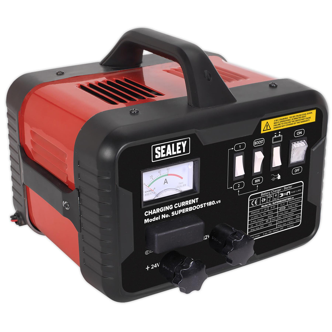 Sealey Starter/Charger 180/40A 12/24V 230V