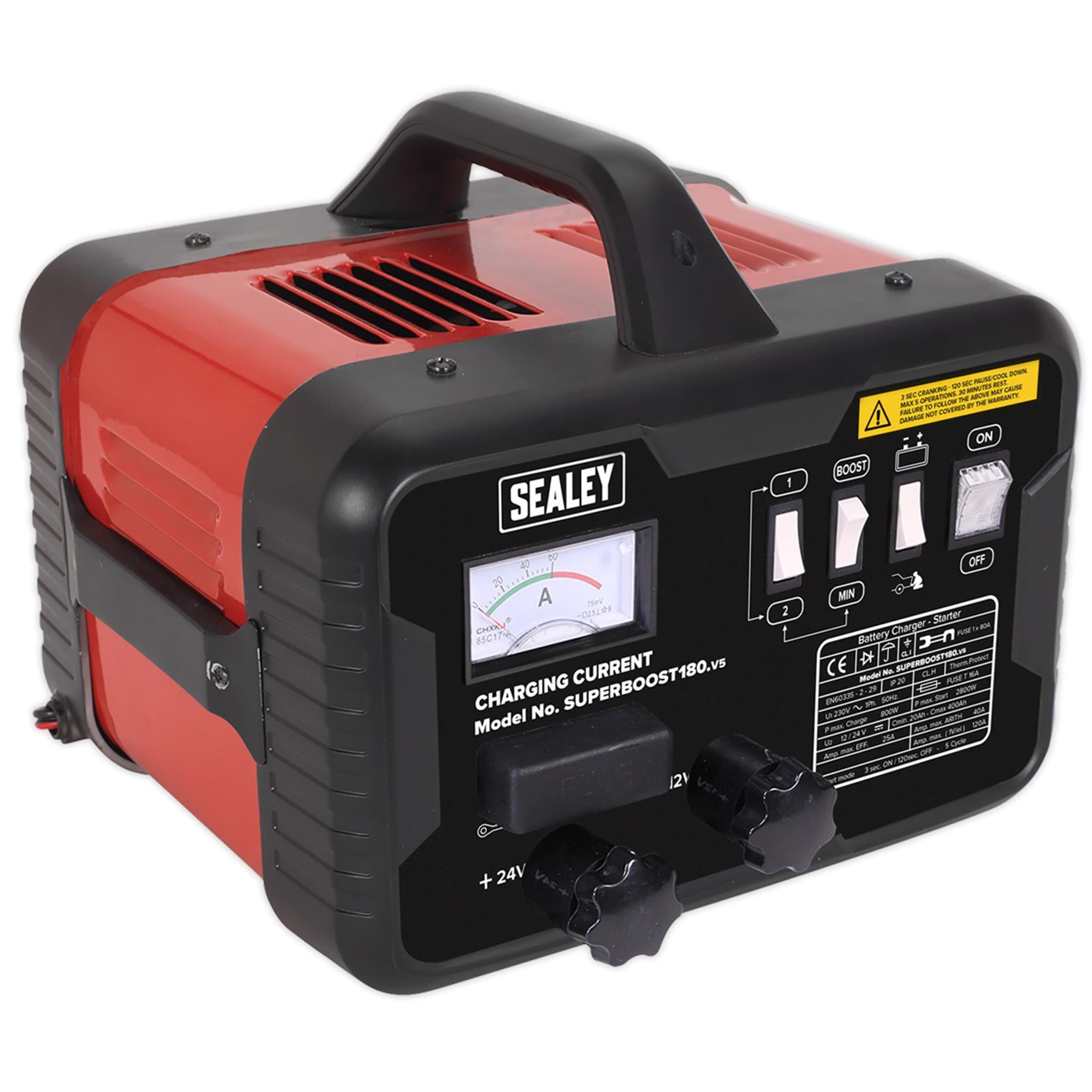 Sealey Starter/Charger 180/40A 12/24V 230V