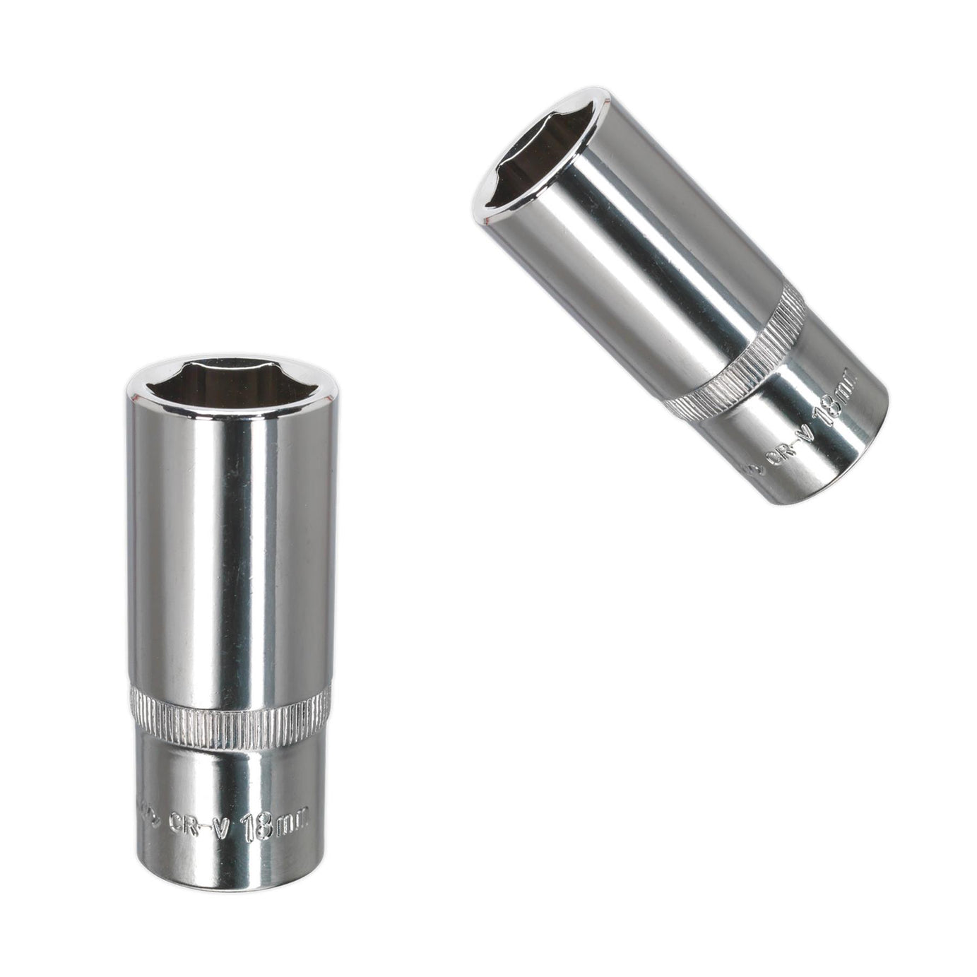 Sealey WallDrive Socket 18mm Deep 3/8"Sq Drive Fully Polished