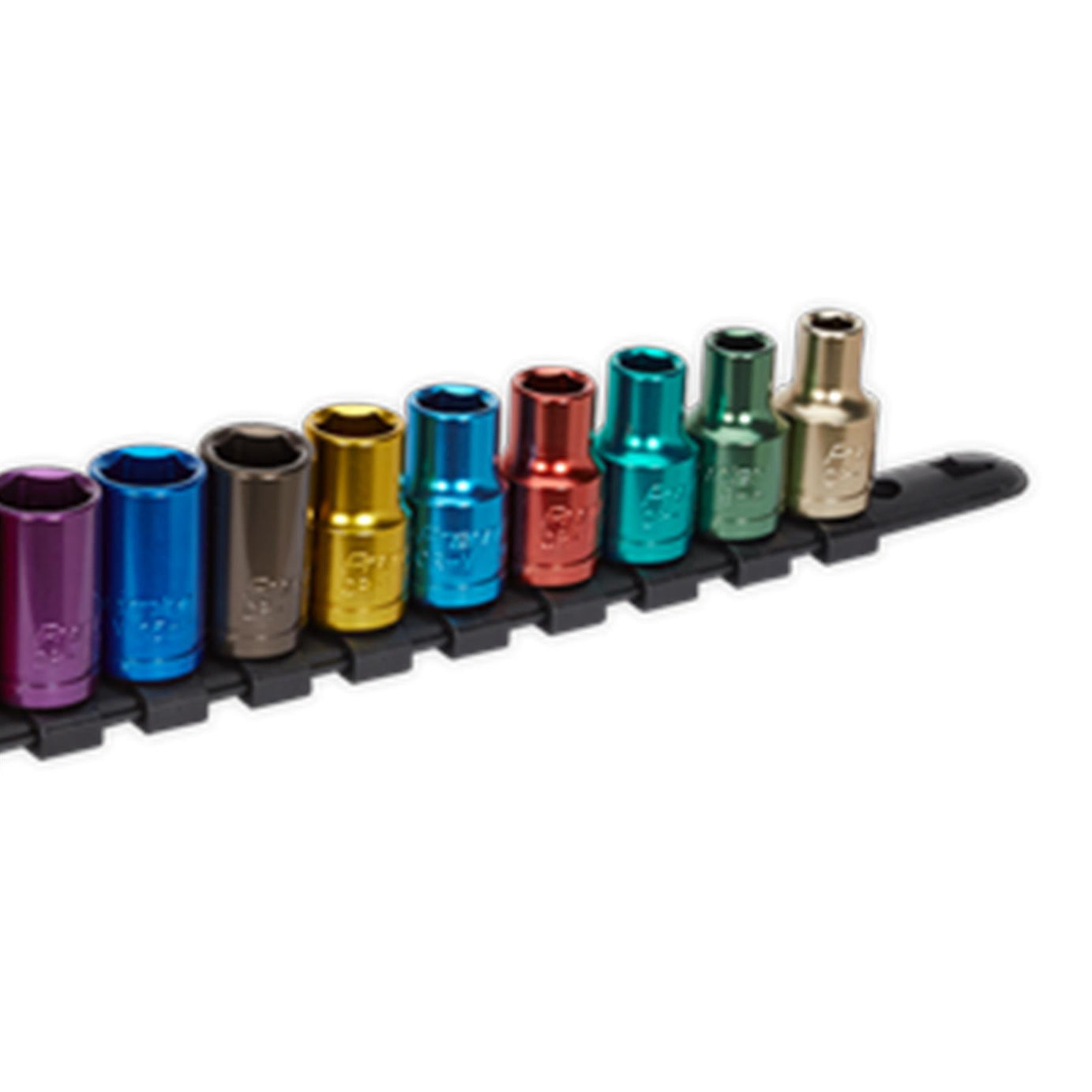 Sealey 15pc Multi Coloured Socket Set 8mm - 24mm 6pt Set 1/2" Sq Drive Metric