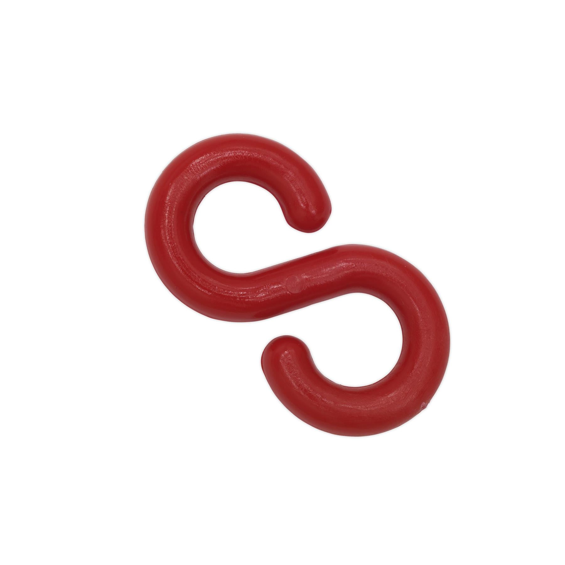Sealey Plastic Chain S-Hook Red plastic S-hooks Pack of 10