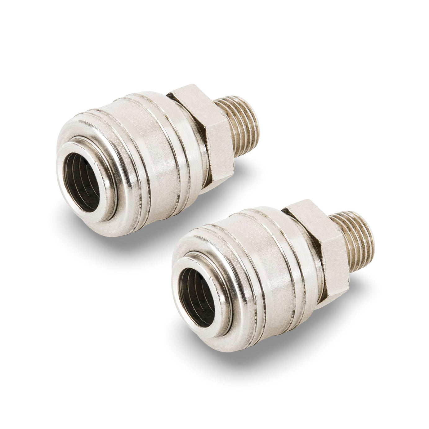 Euro Air Line Fitting Quick Release For Compressor Hose 1/4" BSP Male Thread 2PC