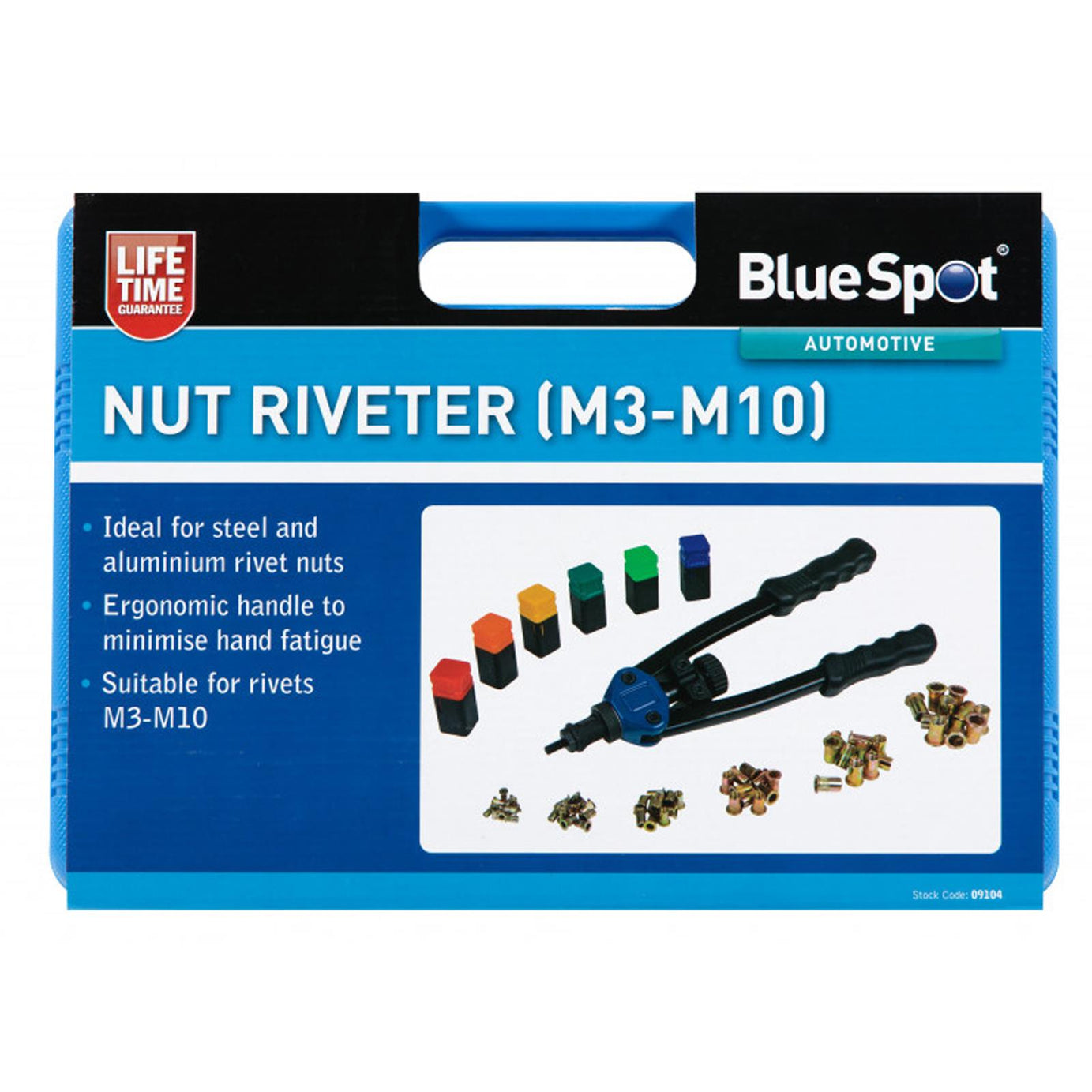 BlueSpot Threaded Rivet Nut Setting Tool Riveter Gun Nutsert Riveting M3 - M10