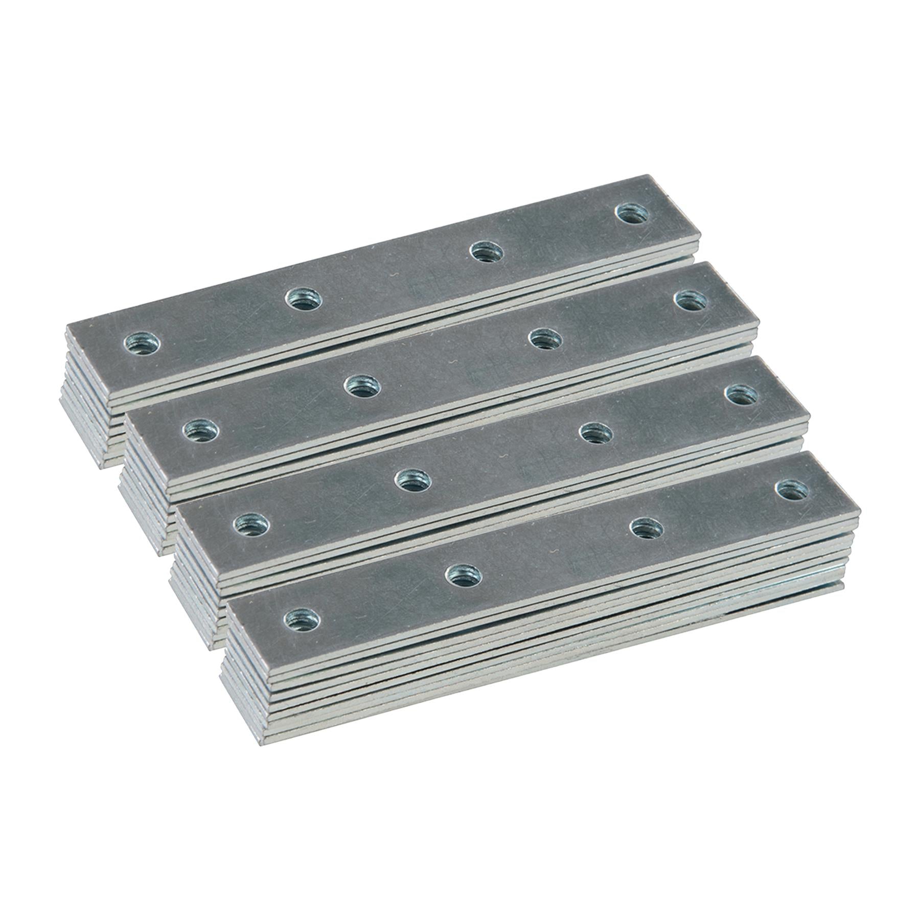 Mending Plates Zinc Plated With Offset Fixing Holes For Timber Repair 200Pk 100mm