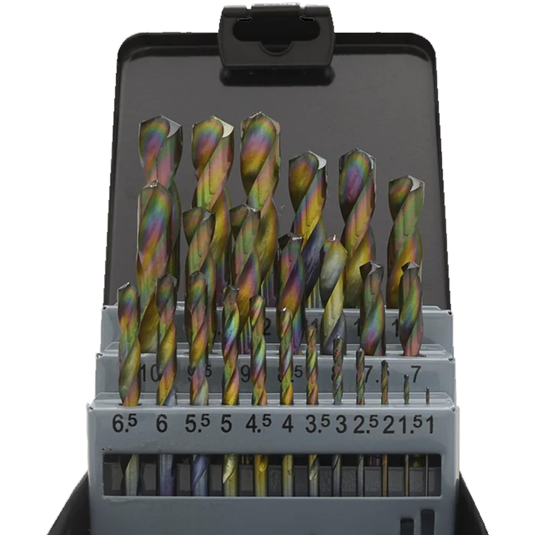 Sealey HSS Drill Bit Set 25pc Edge Ground - Metric DIN 338