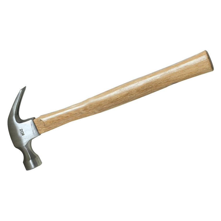 Hardwood Claw Hammer - 8Oz (227G) Strong Forged Steel Nail Pulling DIY