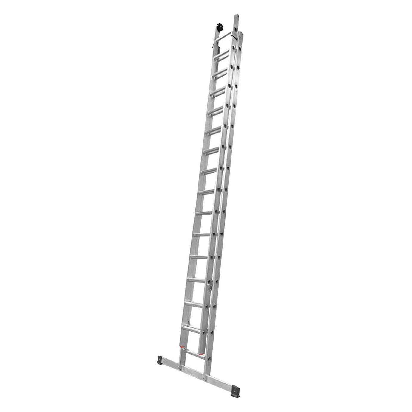 Dapetz 9 Rung Aluminium Extension Ladder 2.5m, Double Section, Made In Uk