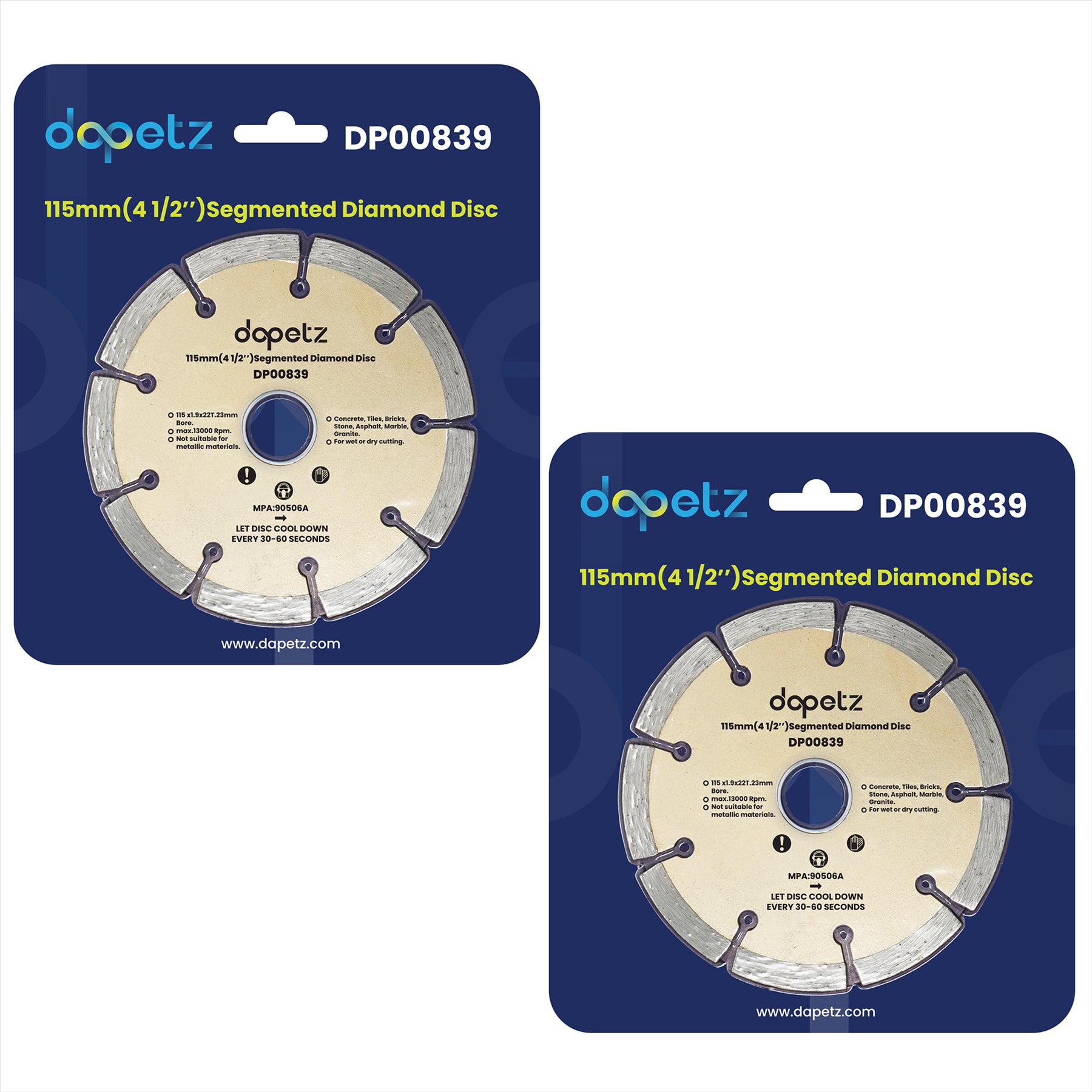 (2 Discs) 115mm Segmented