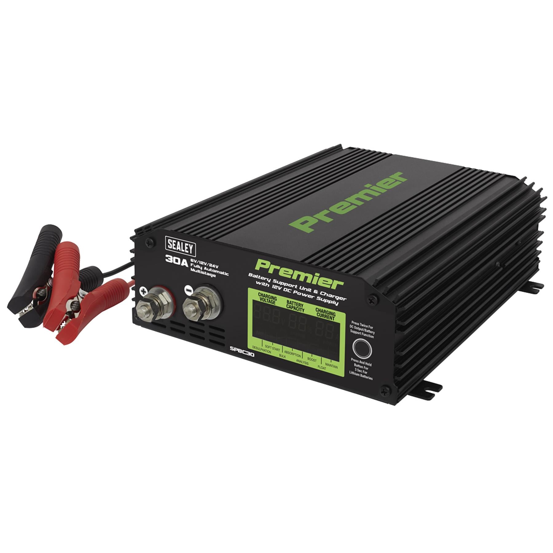 Sealey Battery Support Unit & Charger 30A 5 Year guarantee