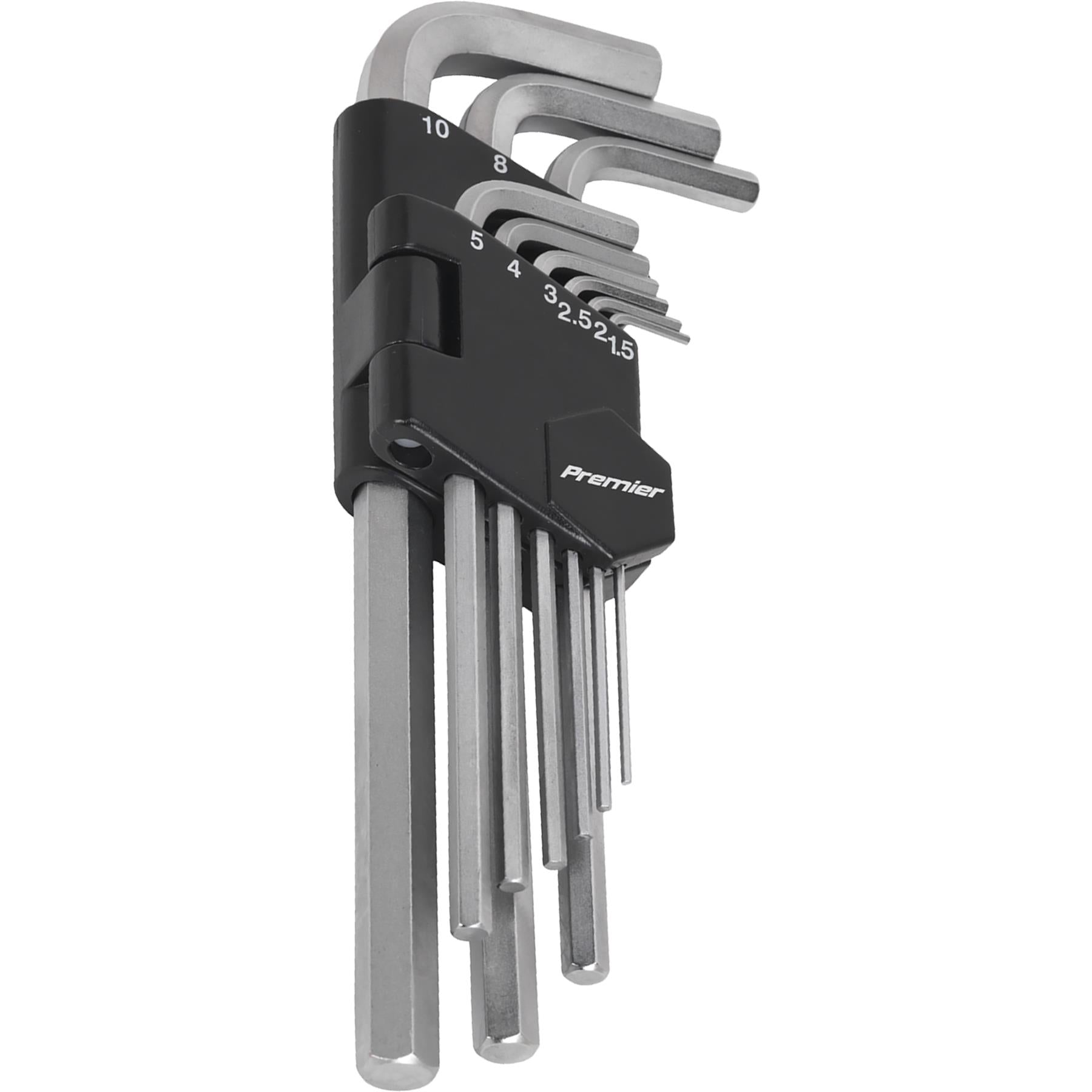 Sealey Hex Key Set 9pc Long Metric